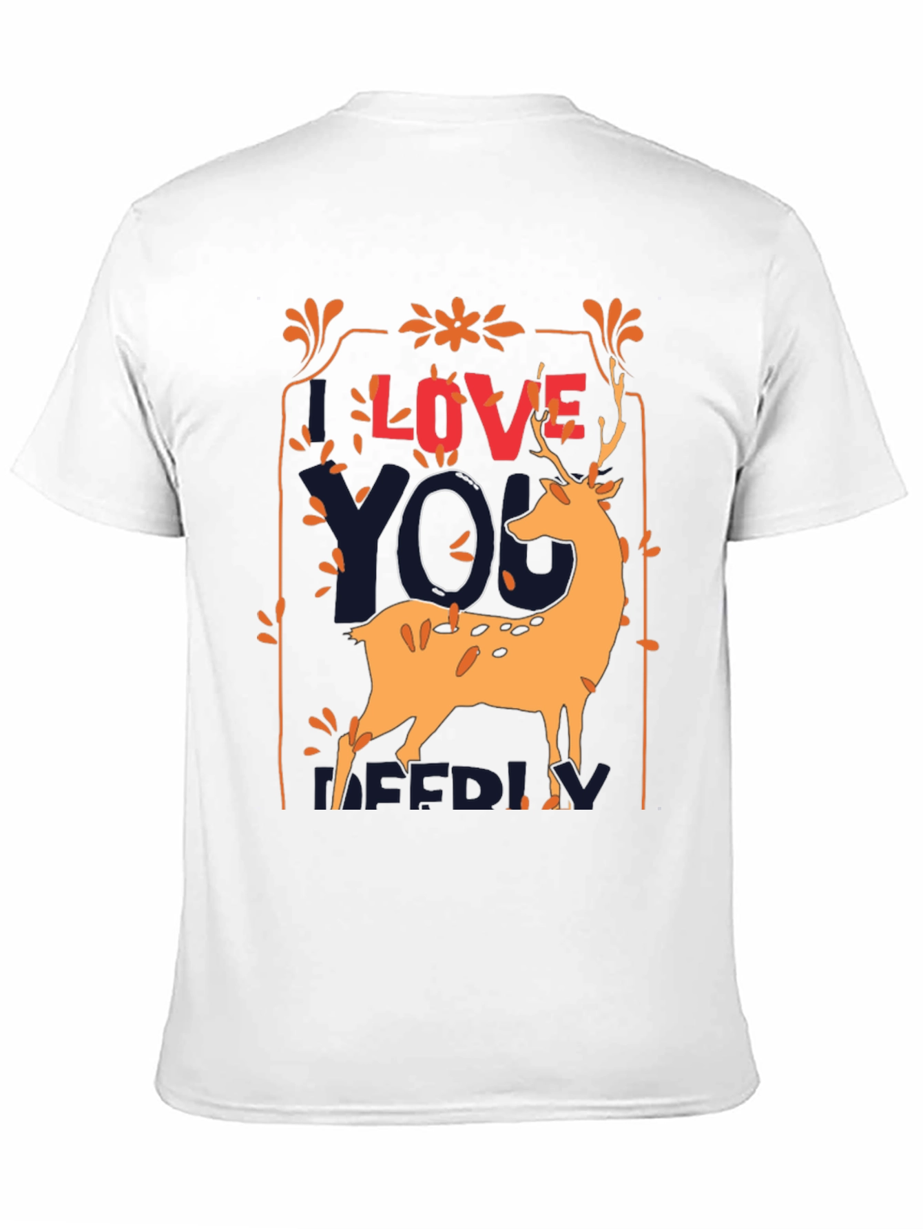 Black Love You Deerly Graphic Tee view 11
