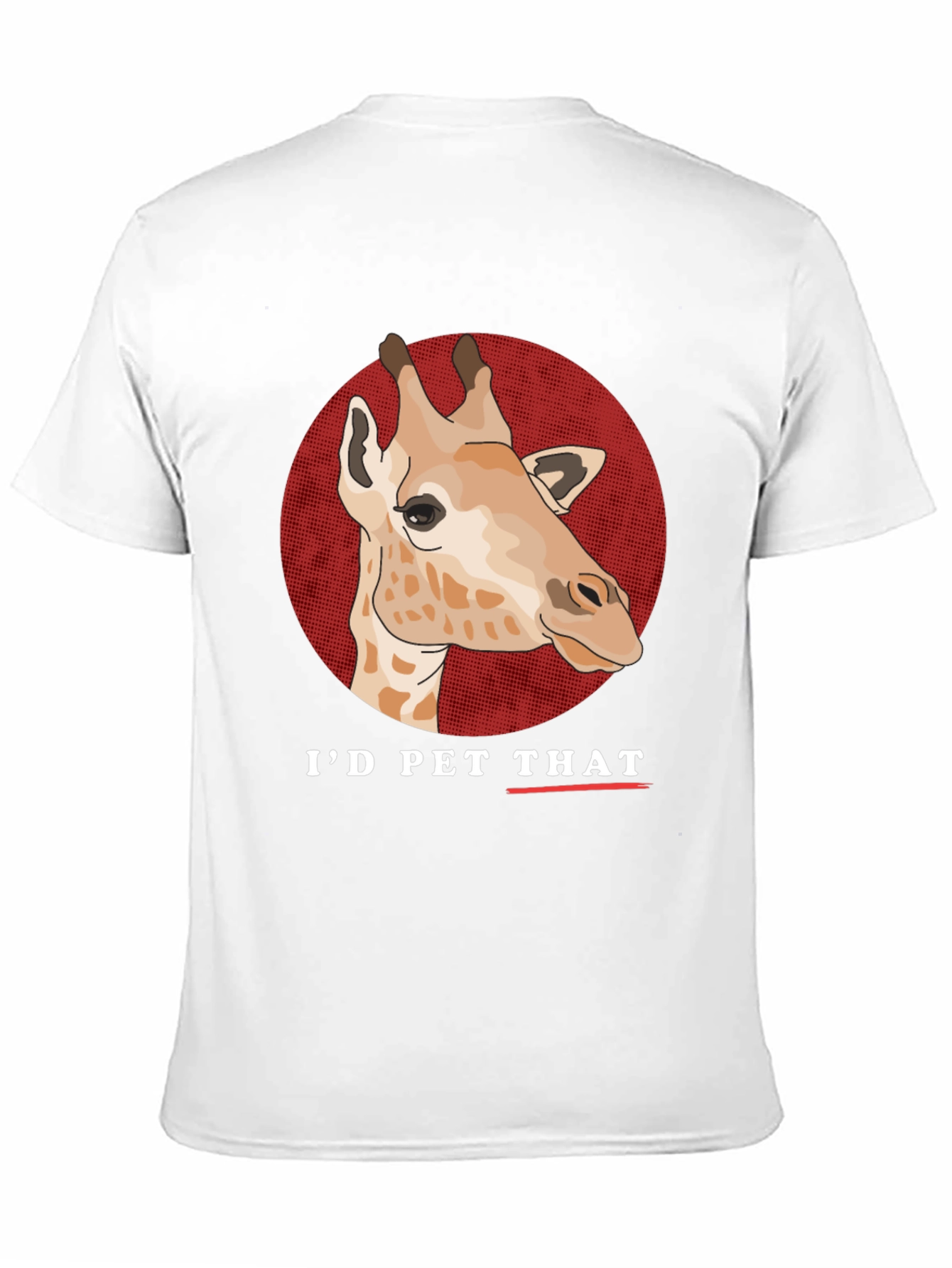 Black I'd Pet That Giraffe Graphic T-Shirt view 11