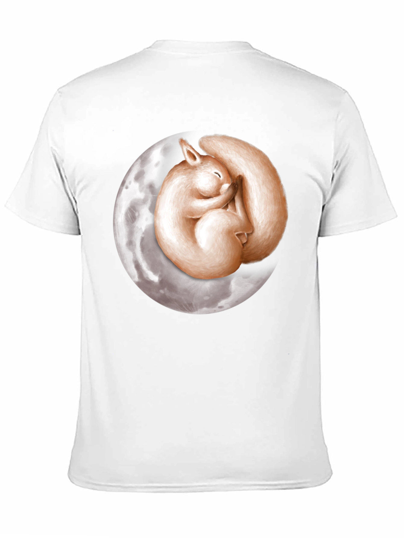 Black Dreamy Squirrel Moon Graphic T-Shirt - Black view 11