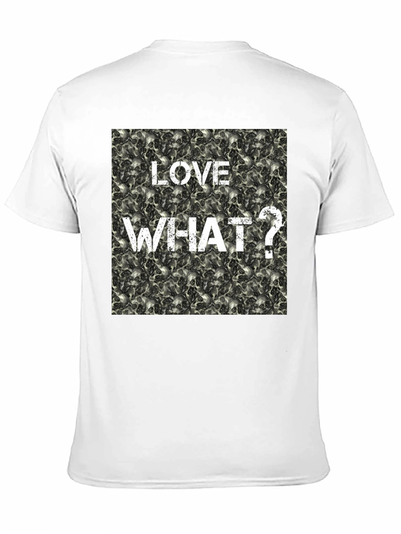 Black Love What? Skull Print Black T-Shirt view 11