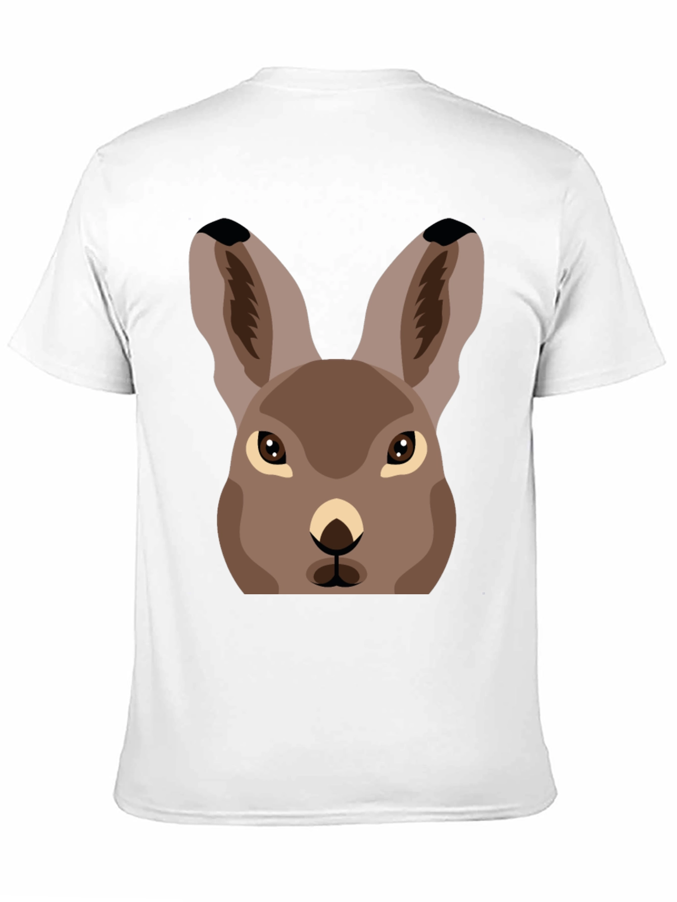Black Hare Graphic Tee - Unisex Black T-Shirt view 11