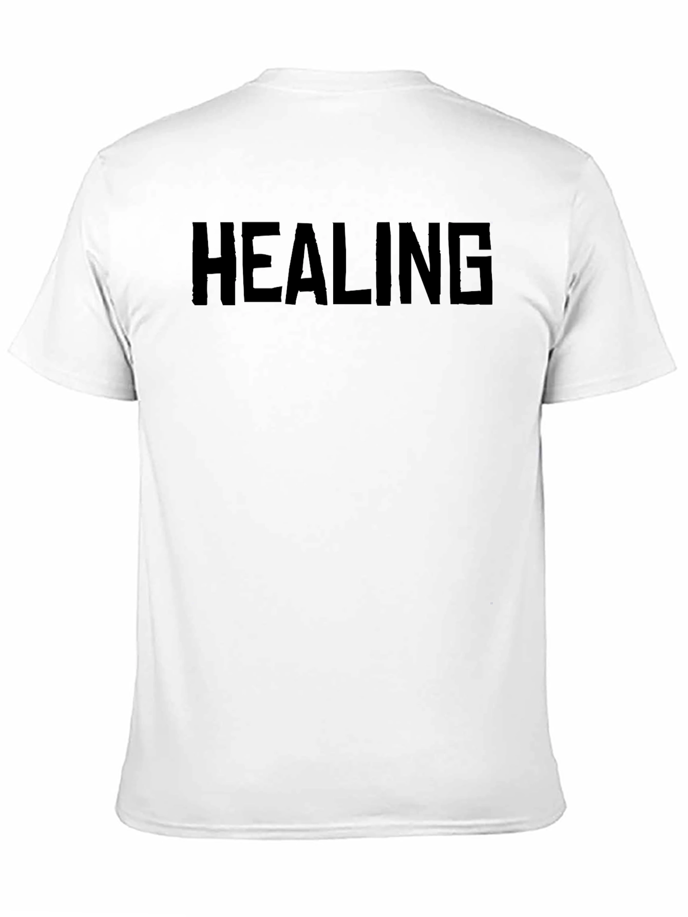 Black Healing T-Shirt - Bold Black Graphic Tee view 11