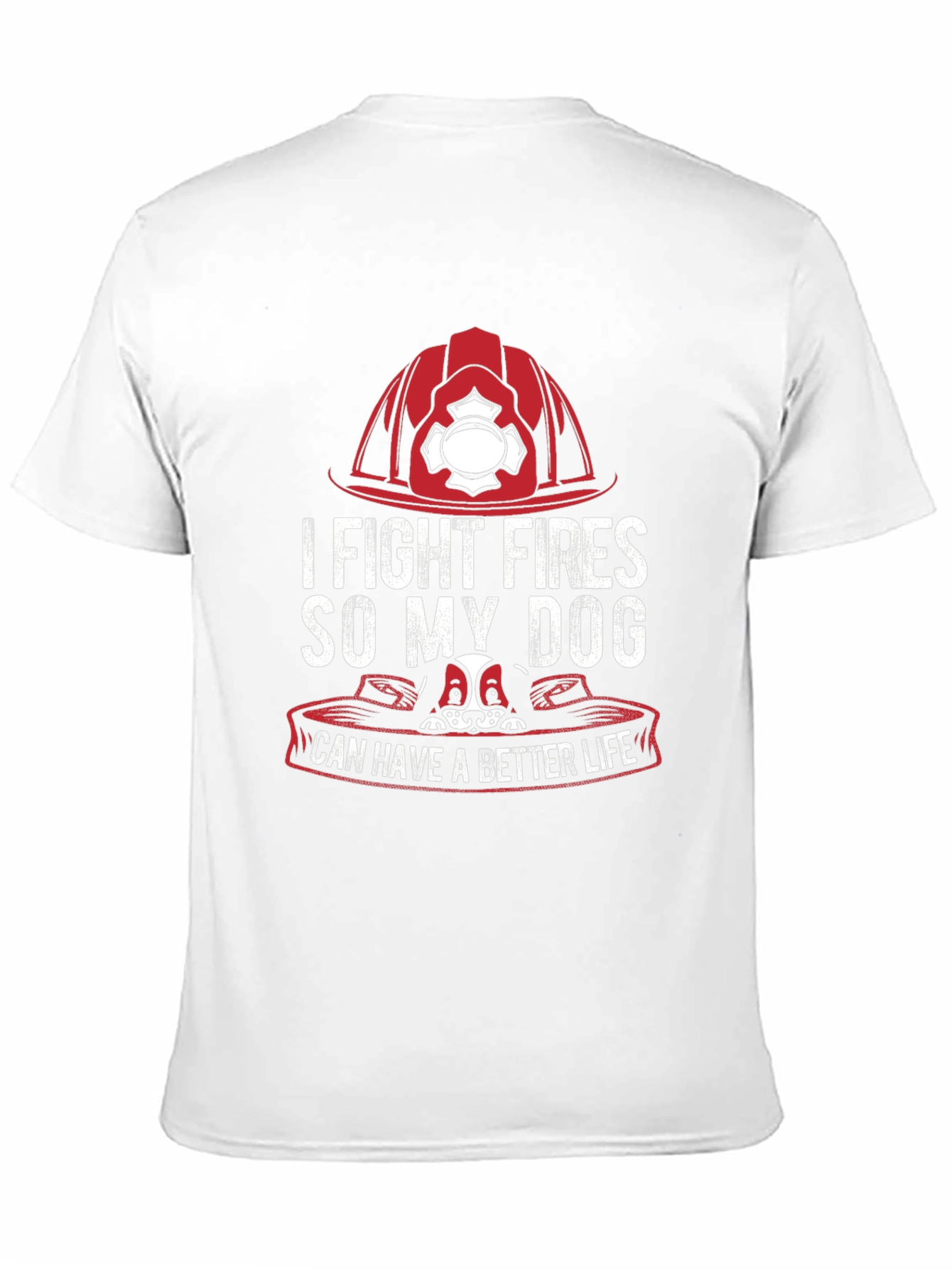 Black Firefighter Dog Lover T-Shirt view 11