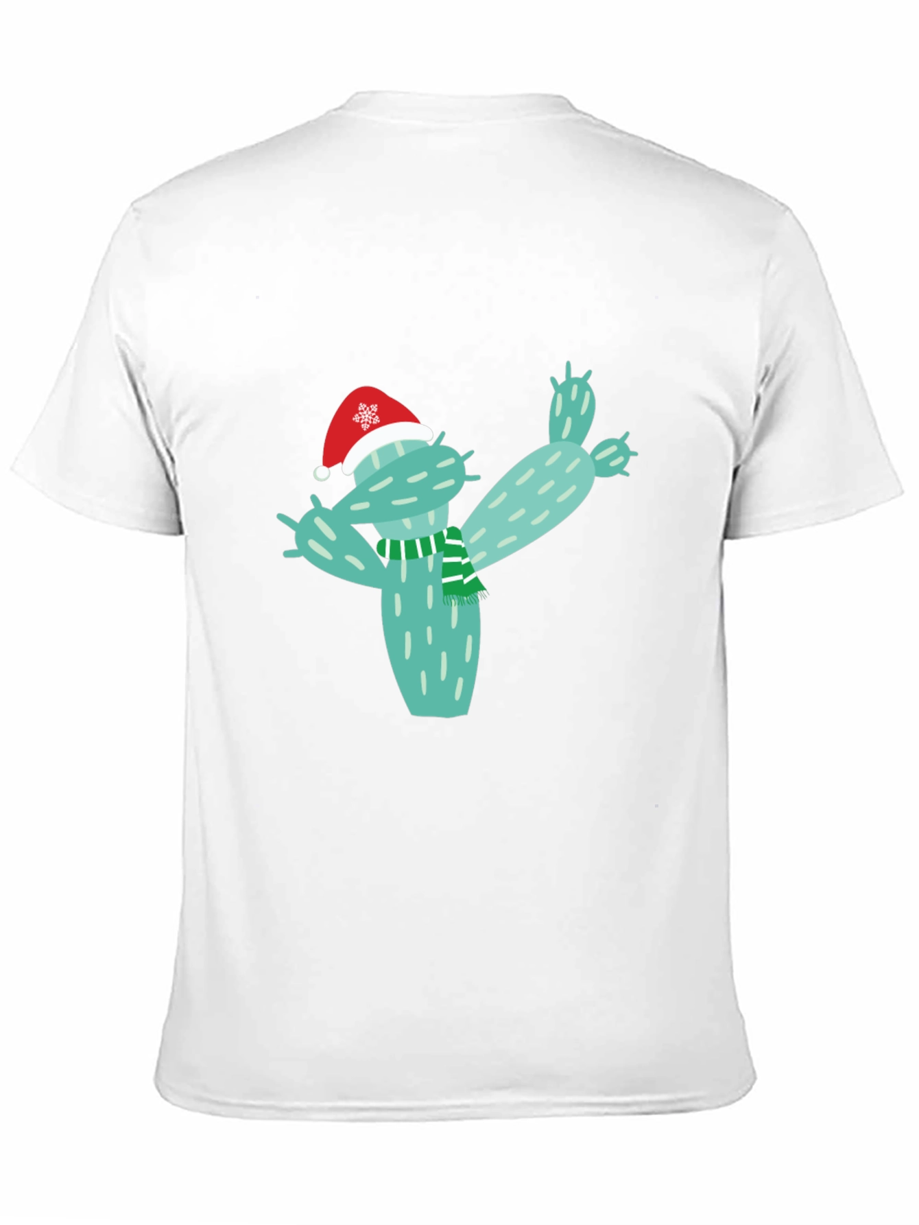 Black Festive Cactus T-Shirt - Holiday Cheer view 11