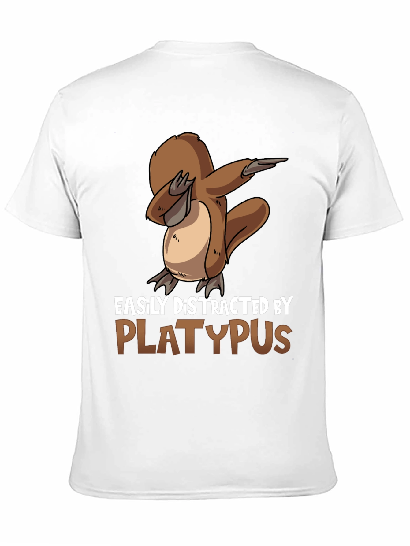 Black Easily Distracted By Platypus Black T-Shirt view 11