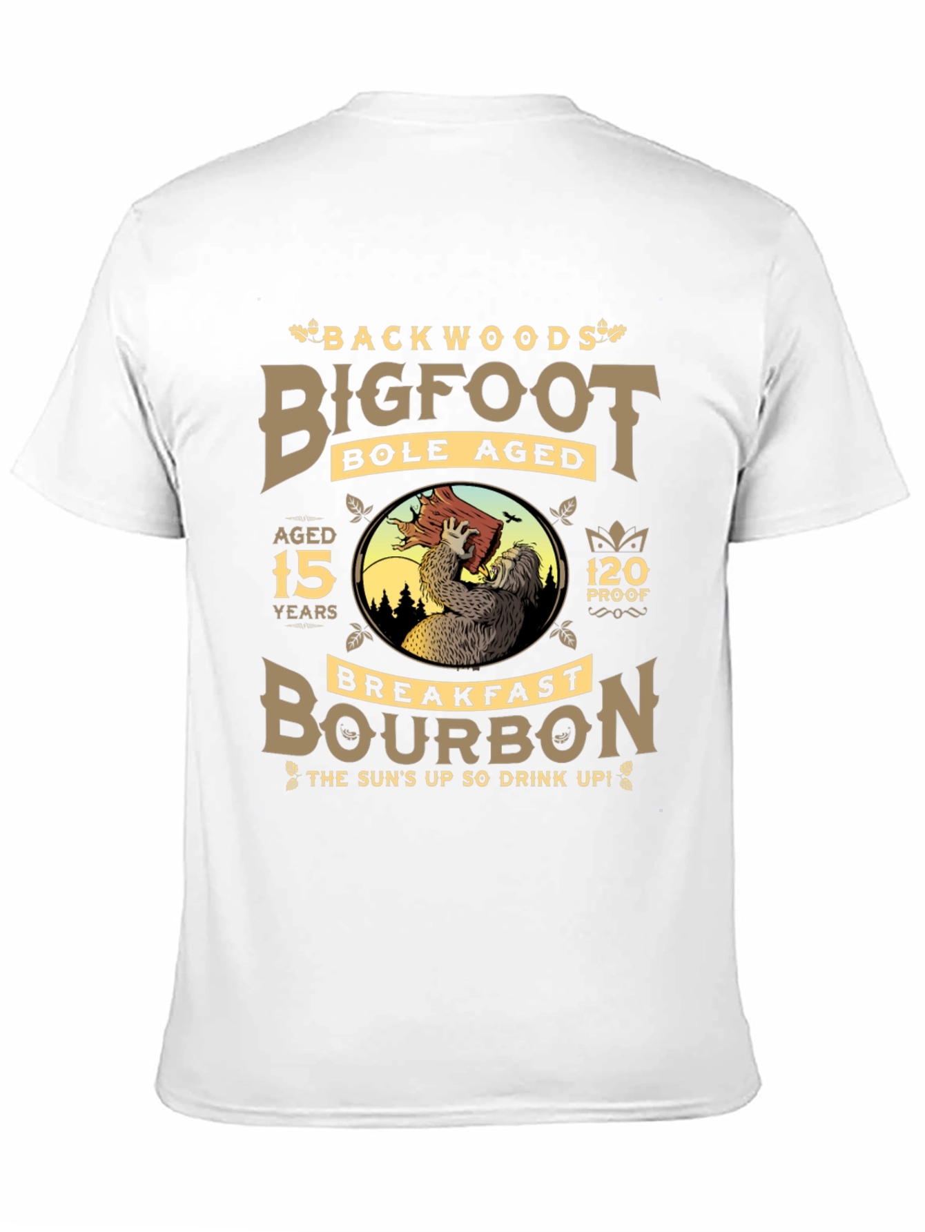 Black Backwoods Bigfoot Bourbon Black T-Shirt view 11