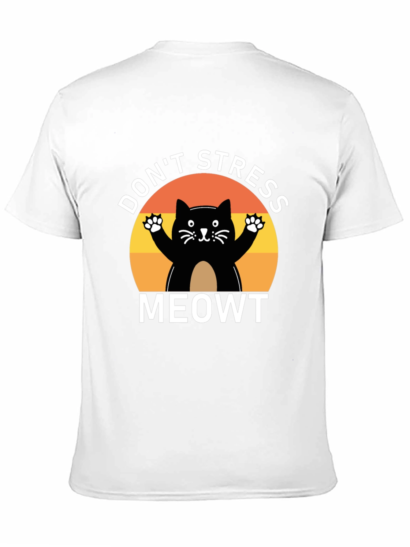 Black Don't Stress Meowt Cat T-Shirt view 11