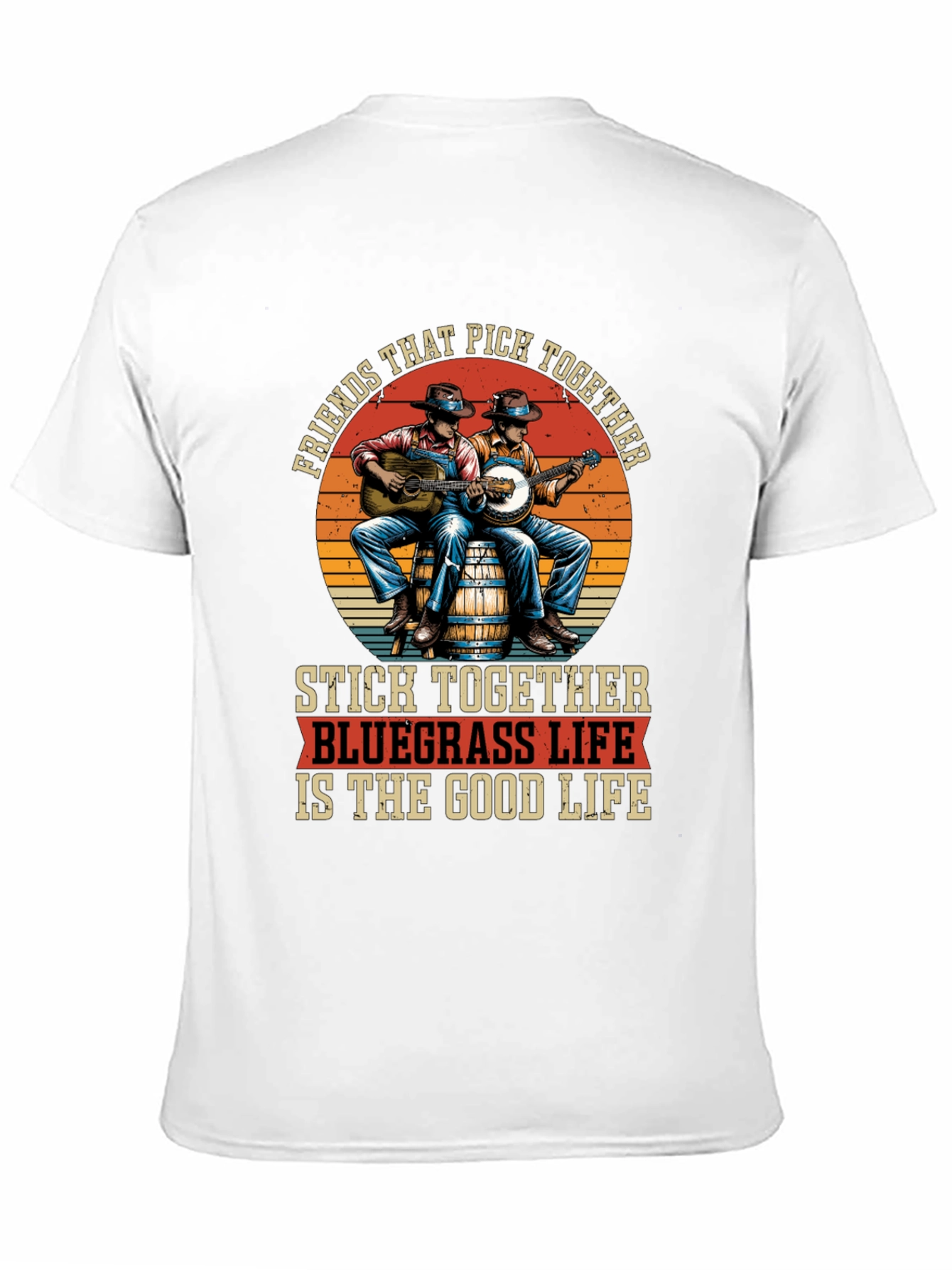 Black Bluegrass Life T-Shirt - Friends That Pick Together view 11
