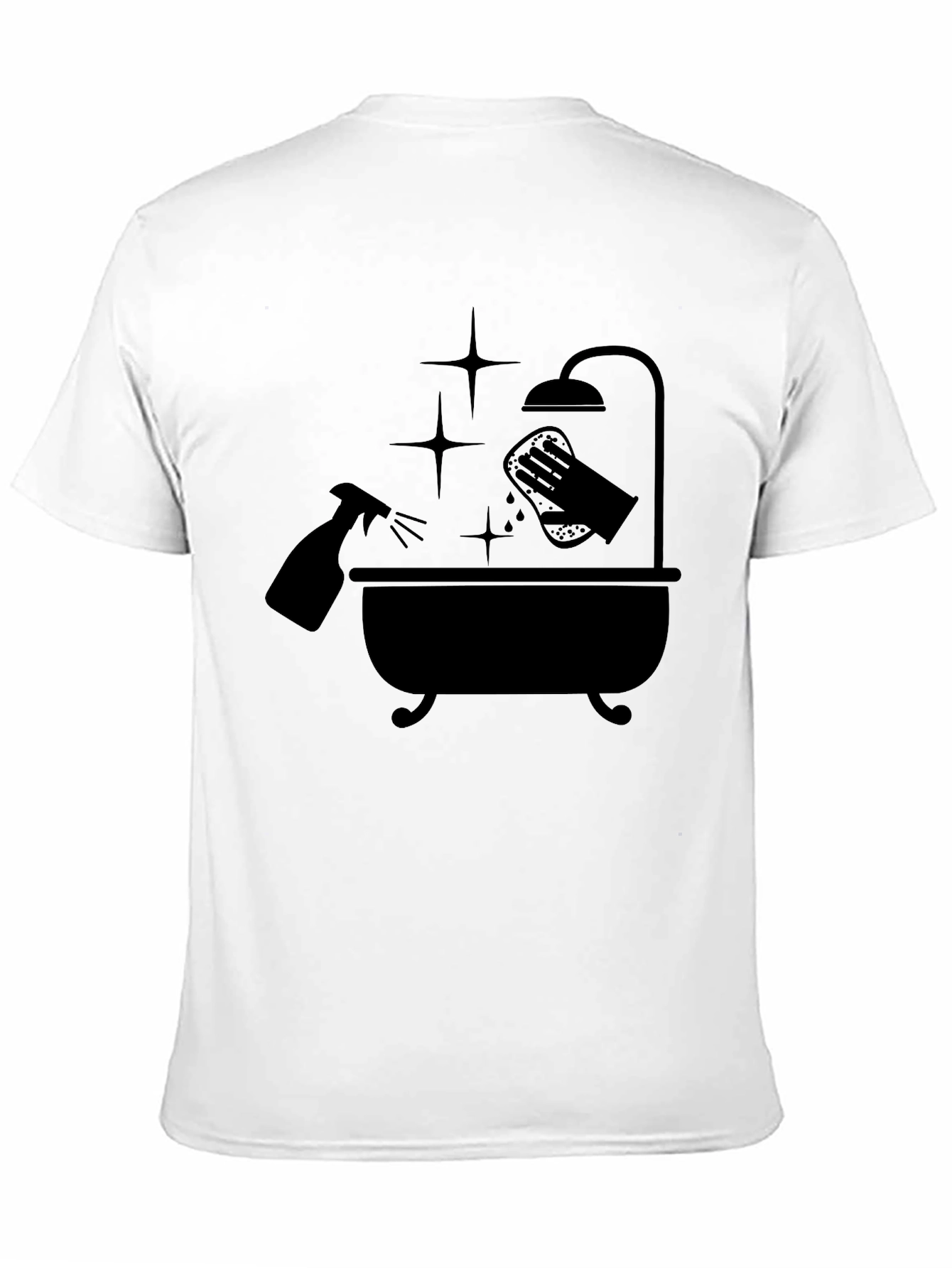 Black Cleaning Time T-Shirt view 11