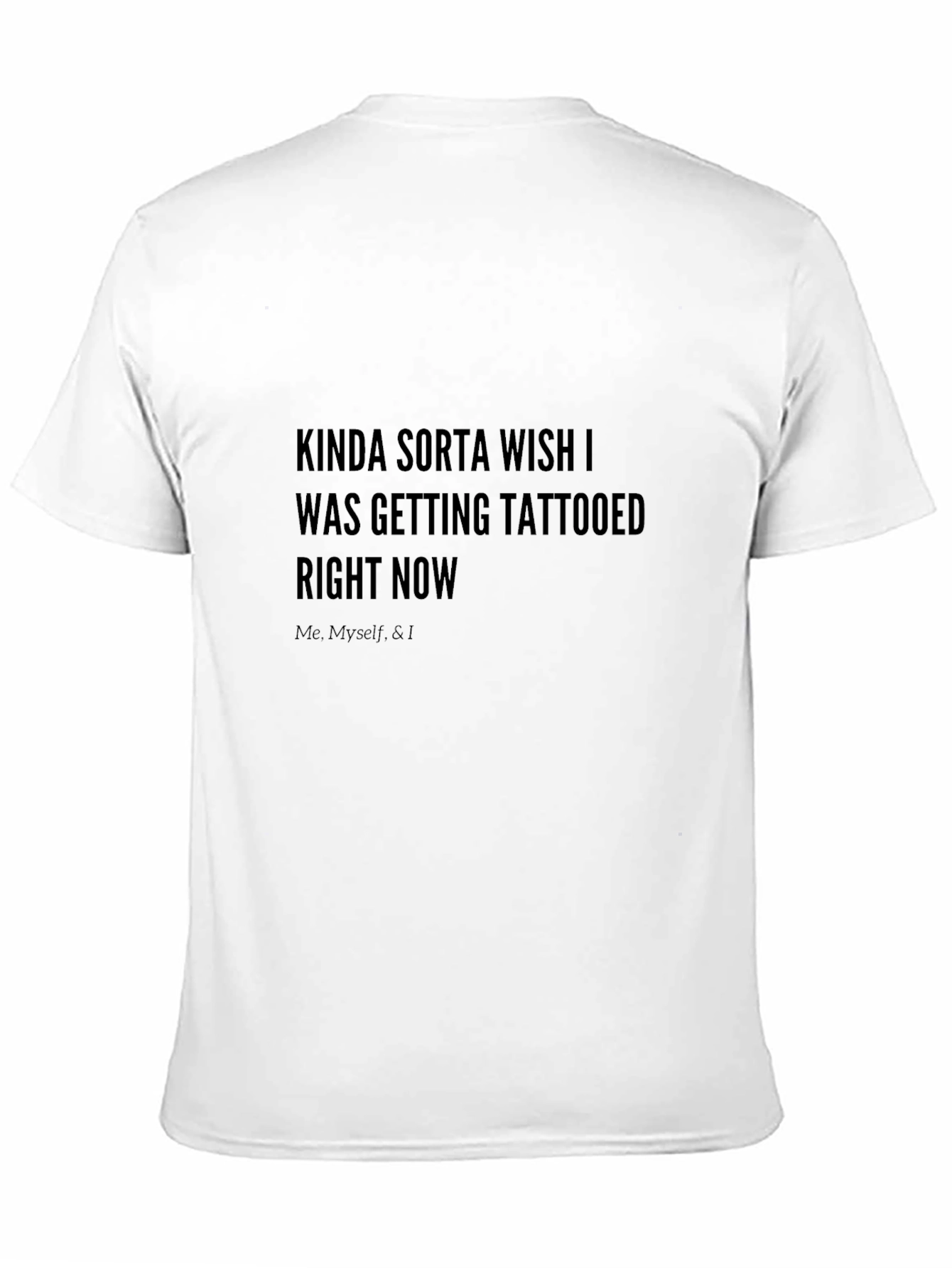 Black Funny Tattoo Wish Graphic Tee - Unisex Black T-Shirt view 11