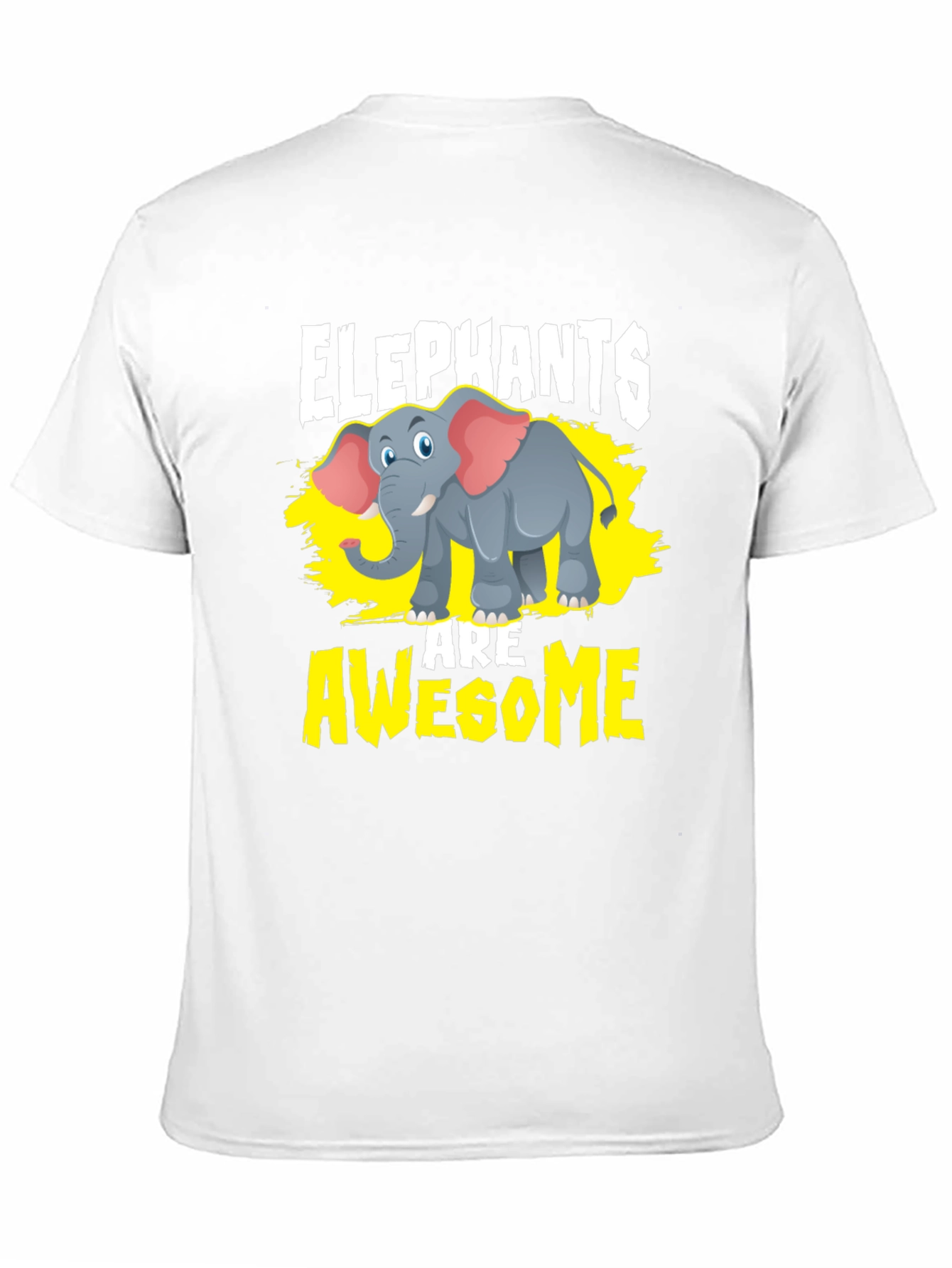 Black Elephants Are Awesome Graphic Tee - Black view 11