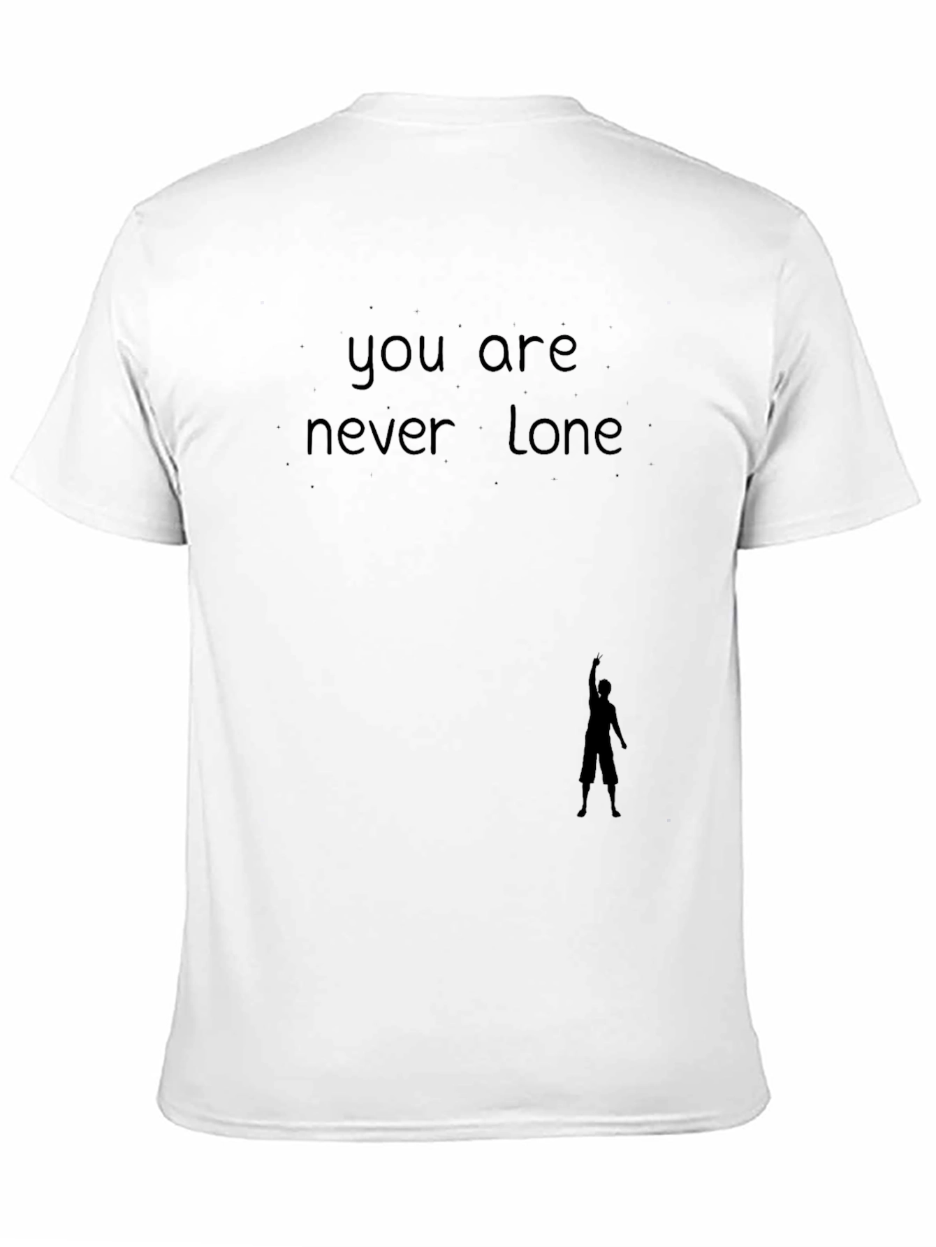 Black Never Lone Black Graphic Tee view 11