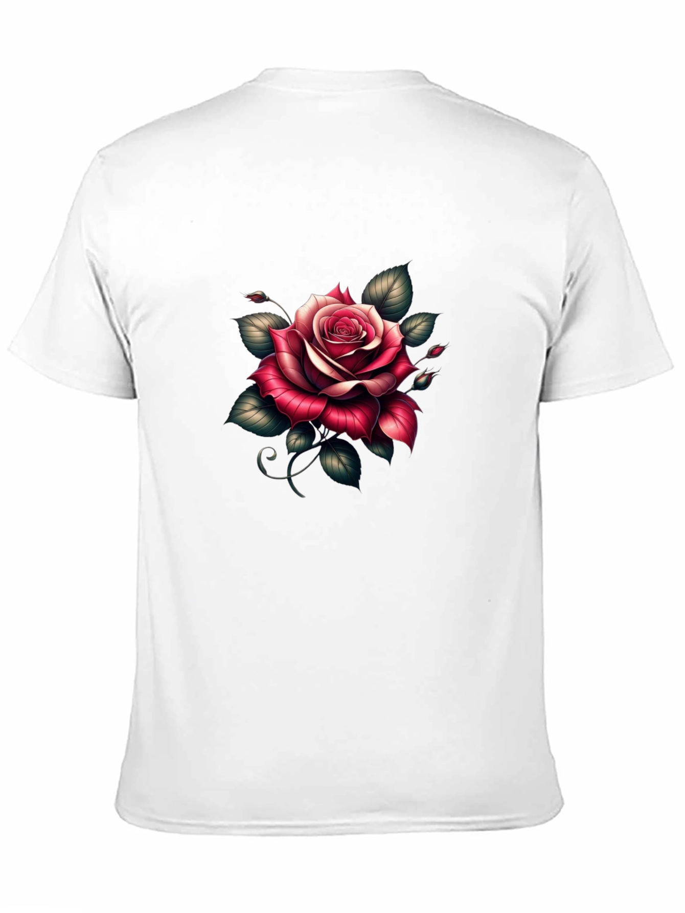 Black Rose Graphic Black T-Shirt - Floral Tee view 11