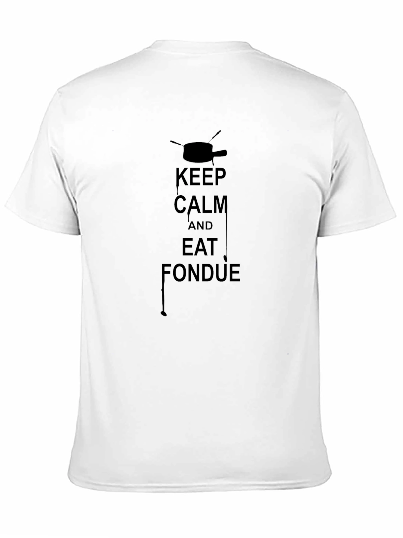 Black Keep Calm and Eat Fondue Black T-Shirt view 11