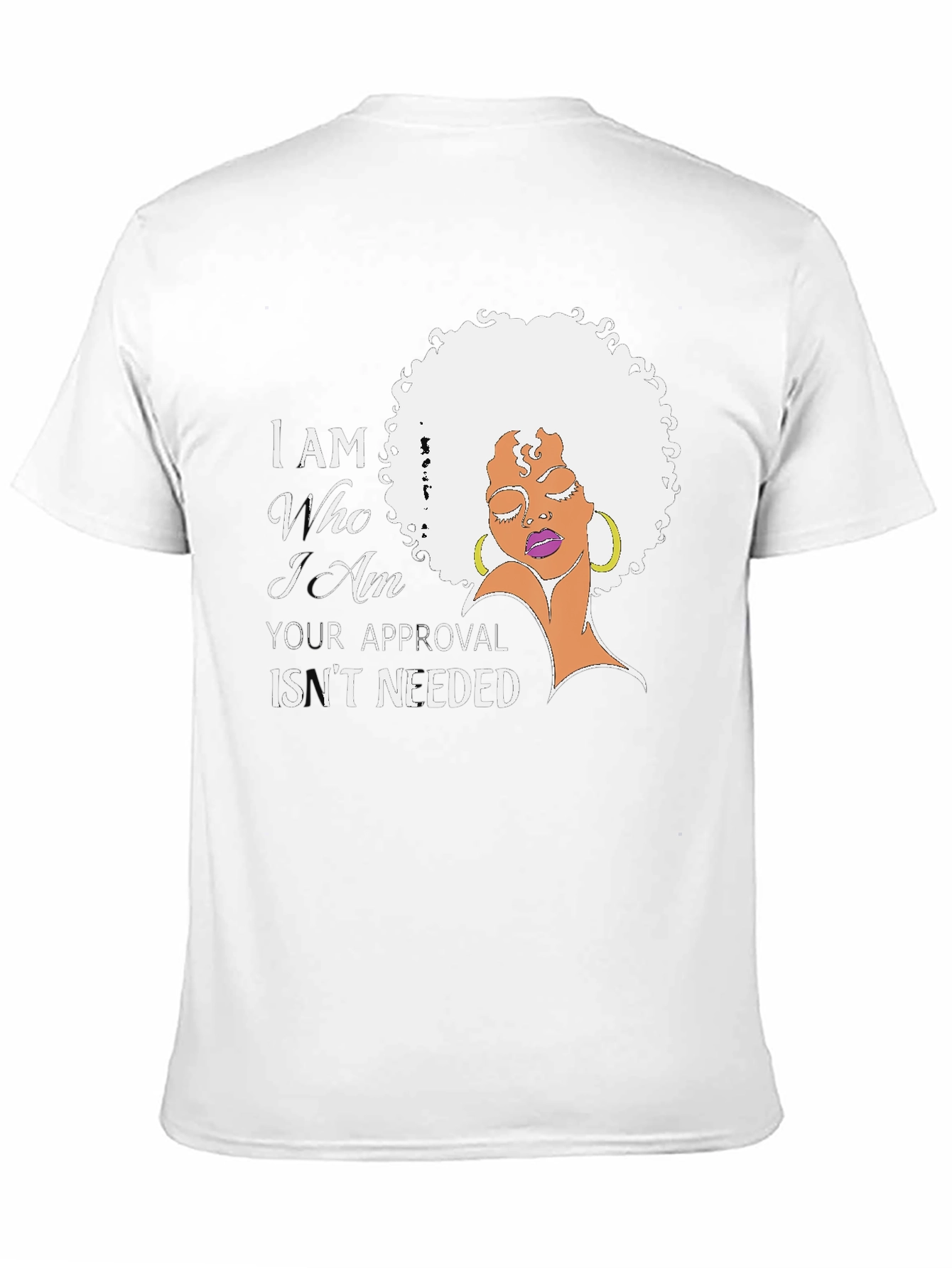Black Empowered Woman Graphic Tee - "I Am Who I Am" view 11