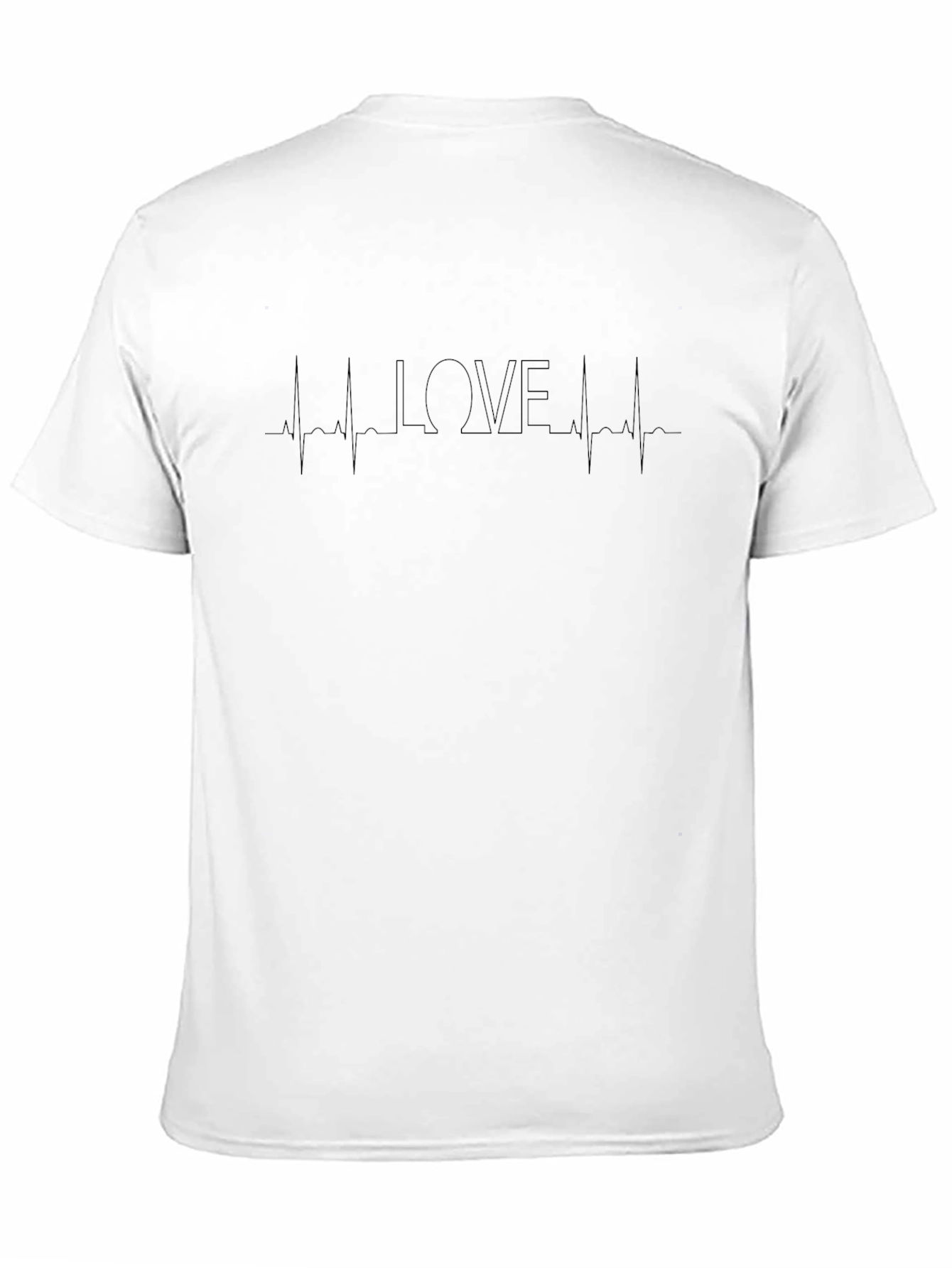 Black Love Heartbeat Graphic Tee - Black view 11