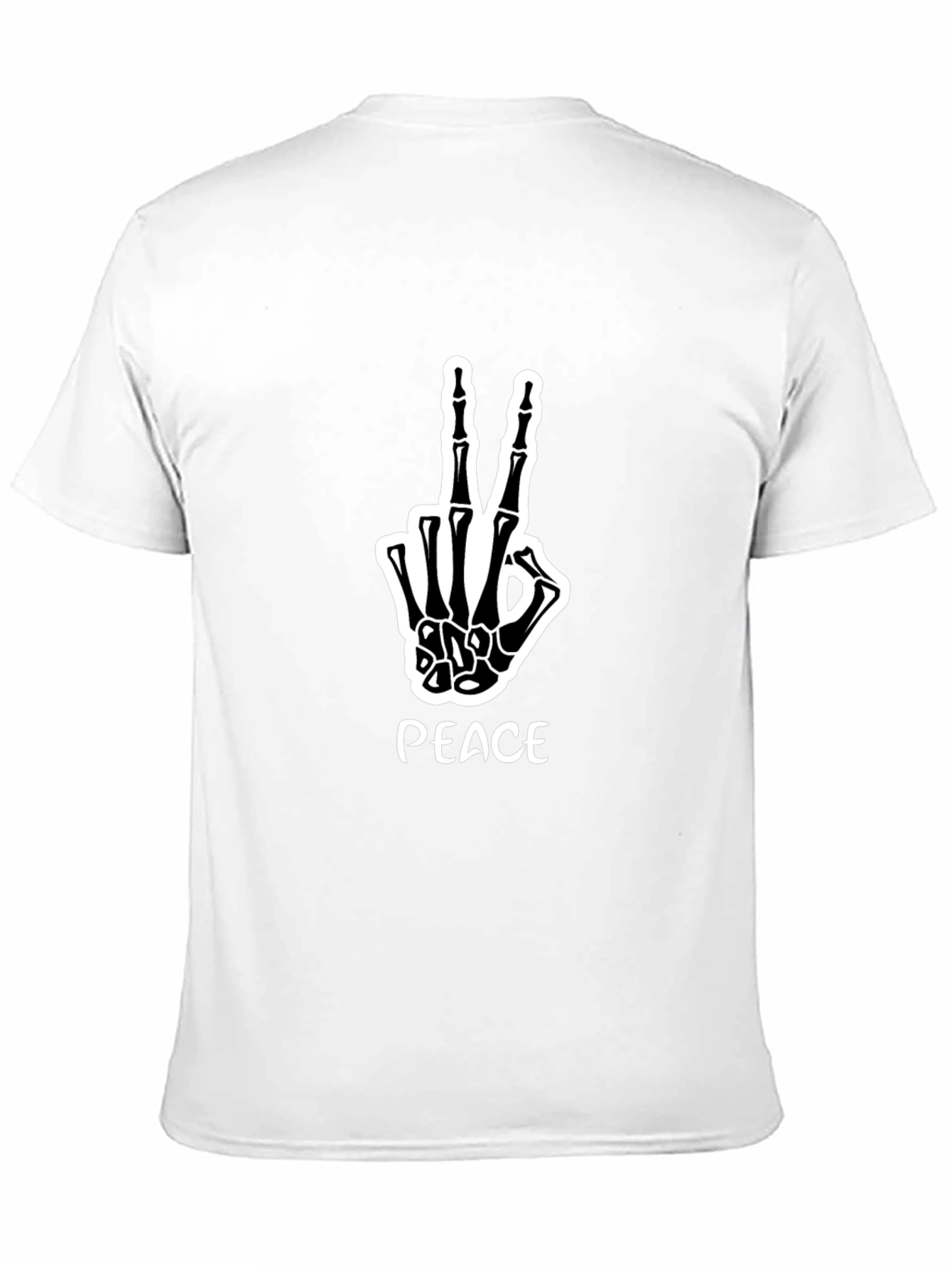Black Peace Skeleton Hand Graphic Tee view 11
