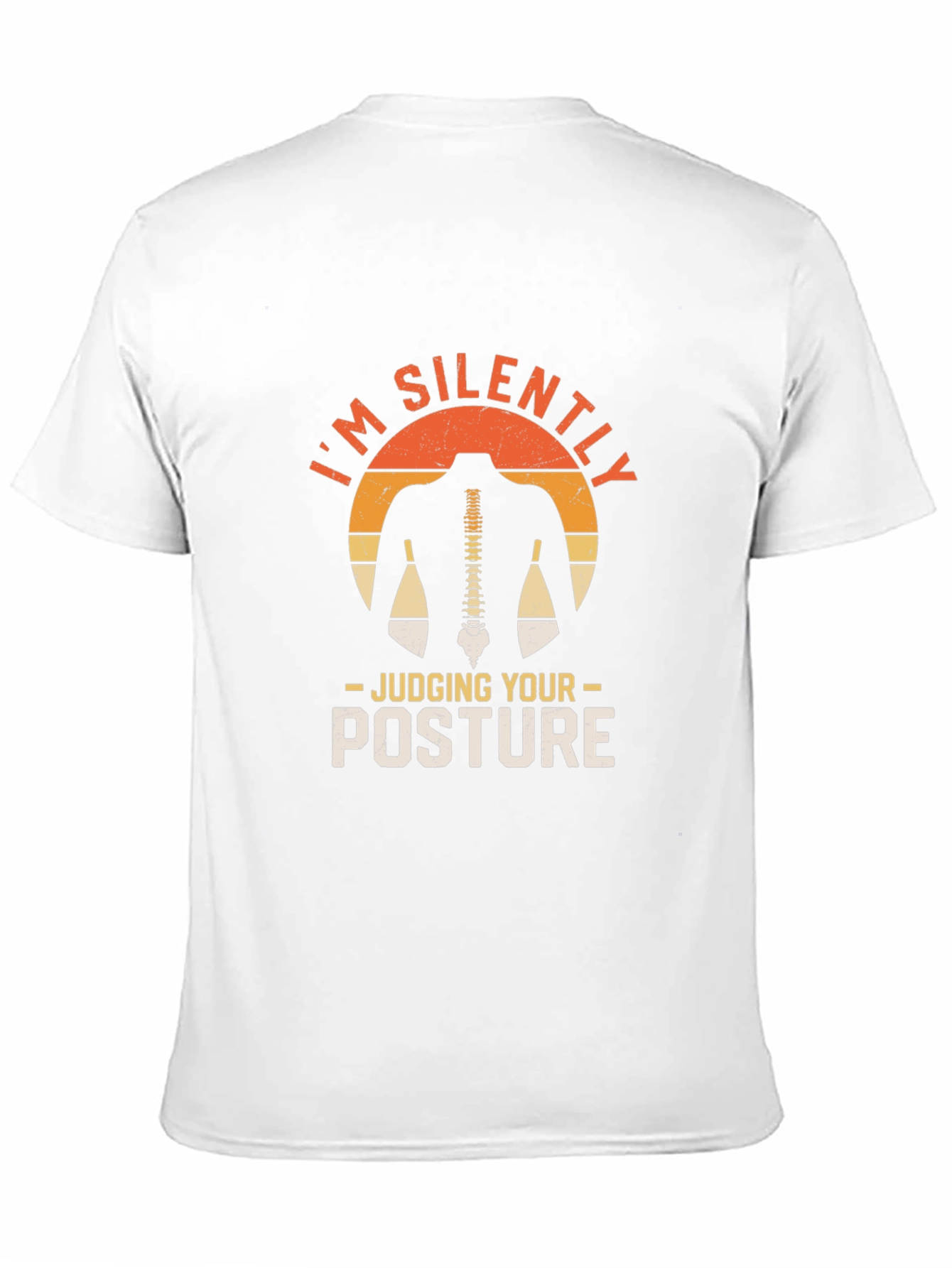 Black I'm Silently Judging Your Posture T-Shirt view 11