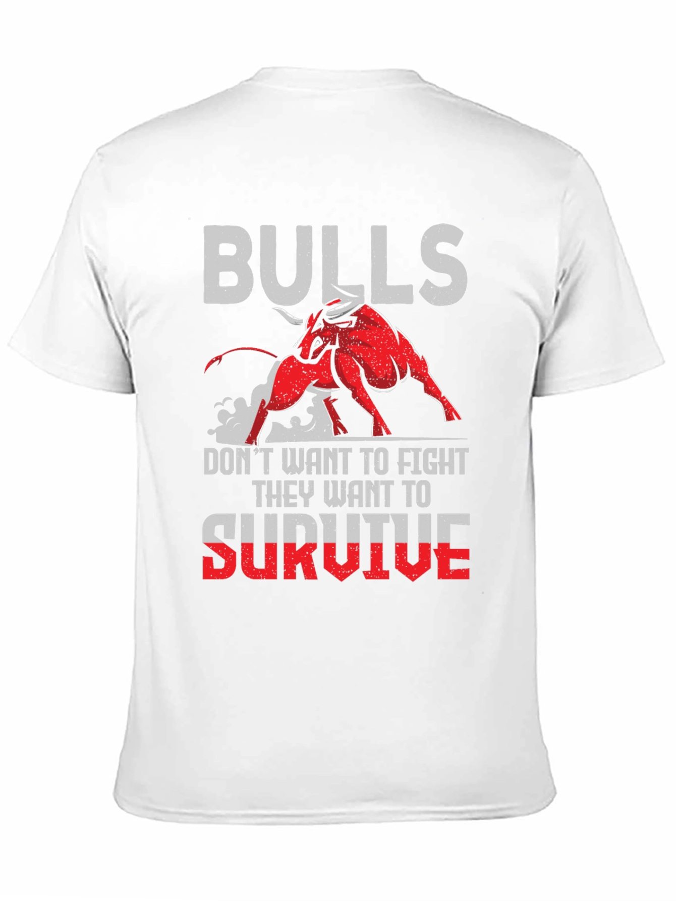 Black Bulls Graphic Print Black T-Shirt view 11