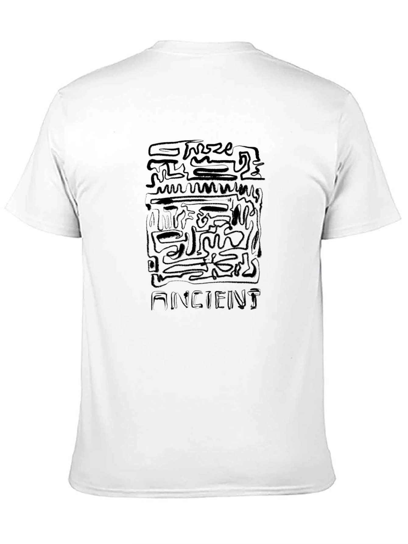Black Ancient Graphic Black T-Shirt view 11