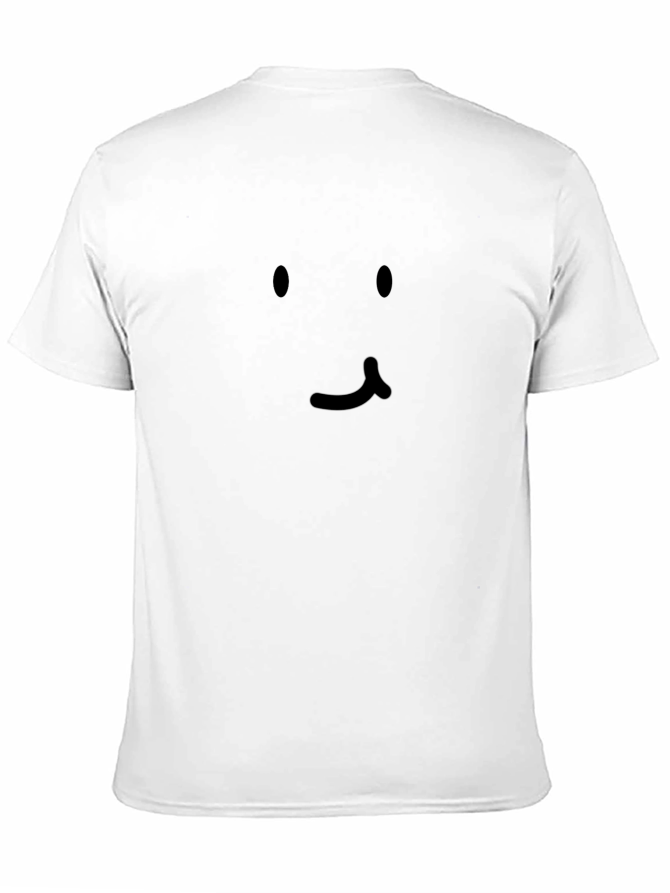 Black Minimalist Smiley Face Black T-Shirt view 11