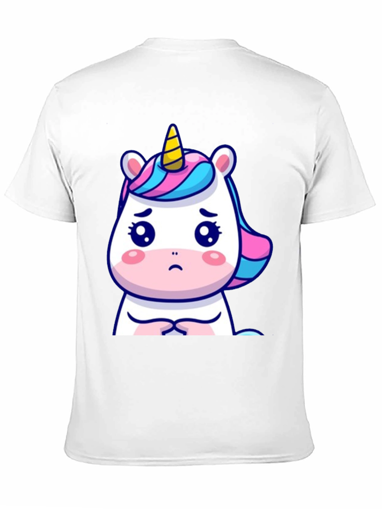 Black Sad Unicorn Graphic Tee - Black Cotton Comfort view 11
