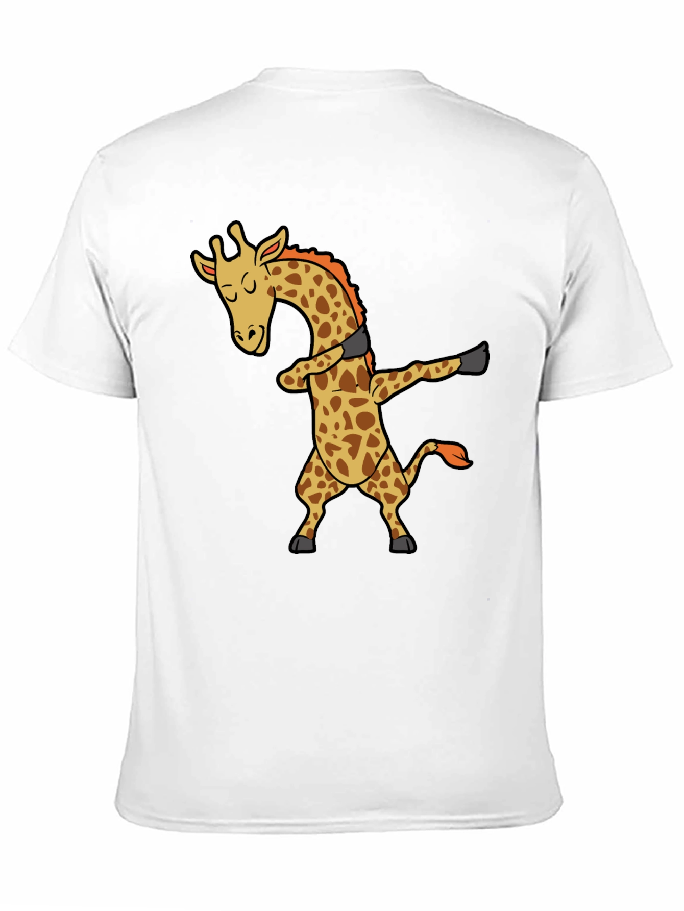 Black Dabbing Giraffe Black T-Shirt - Trendy Graphic Tee view 11