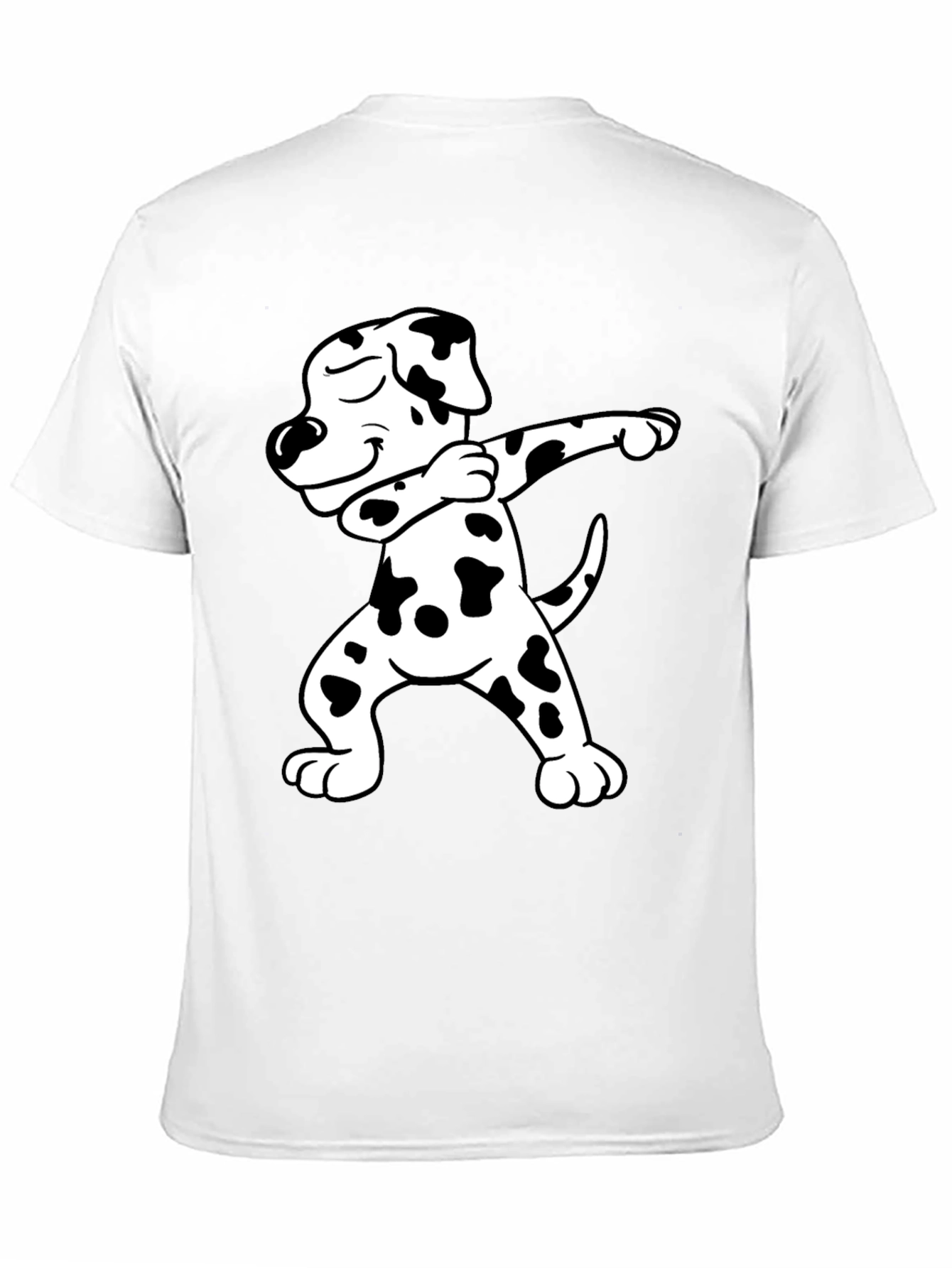 Black Dabbing Dalmatian Graphic Tee - Black view 11
