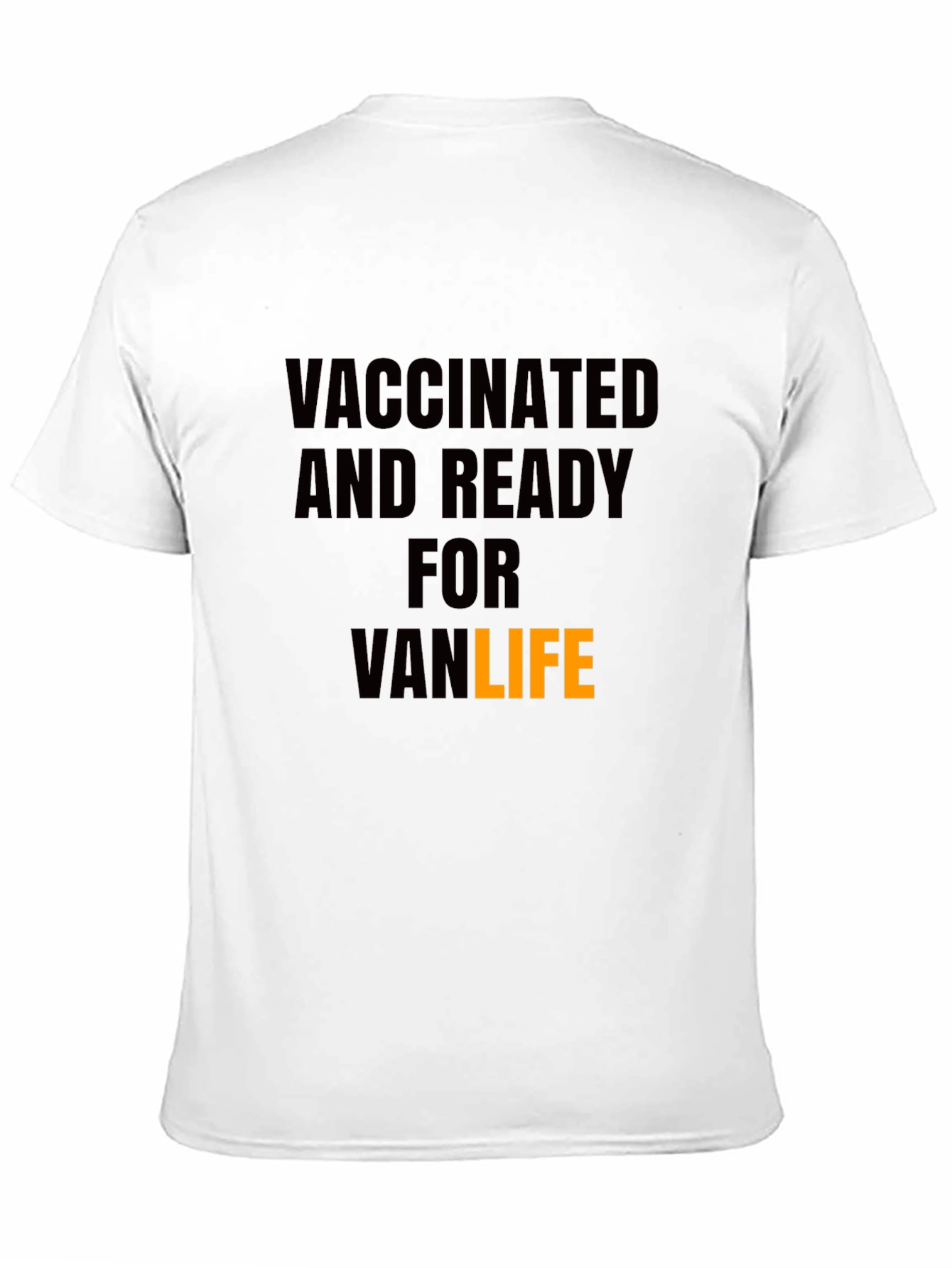 Black Vaccinated Van Life T-Shirt - Black view 11