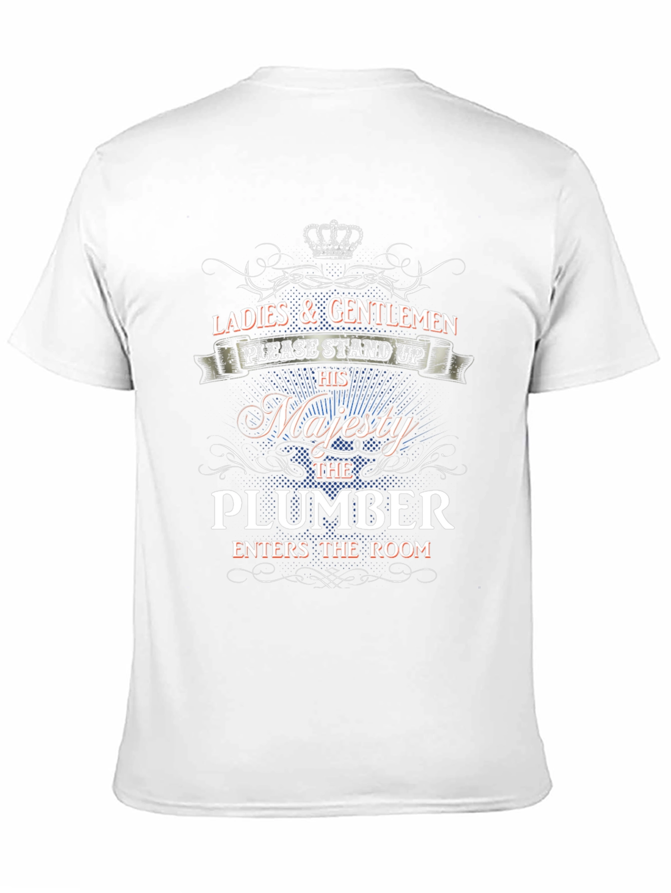 Black His Majesty The Plumber T-Shirt view 11