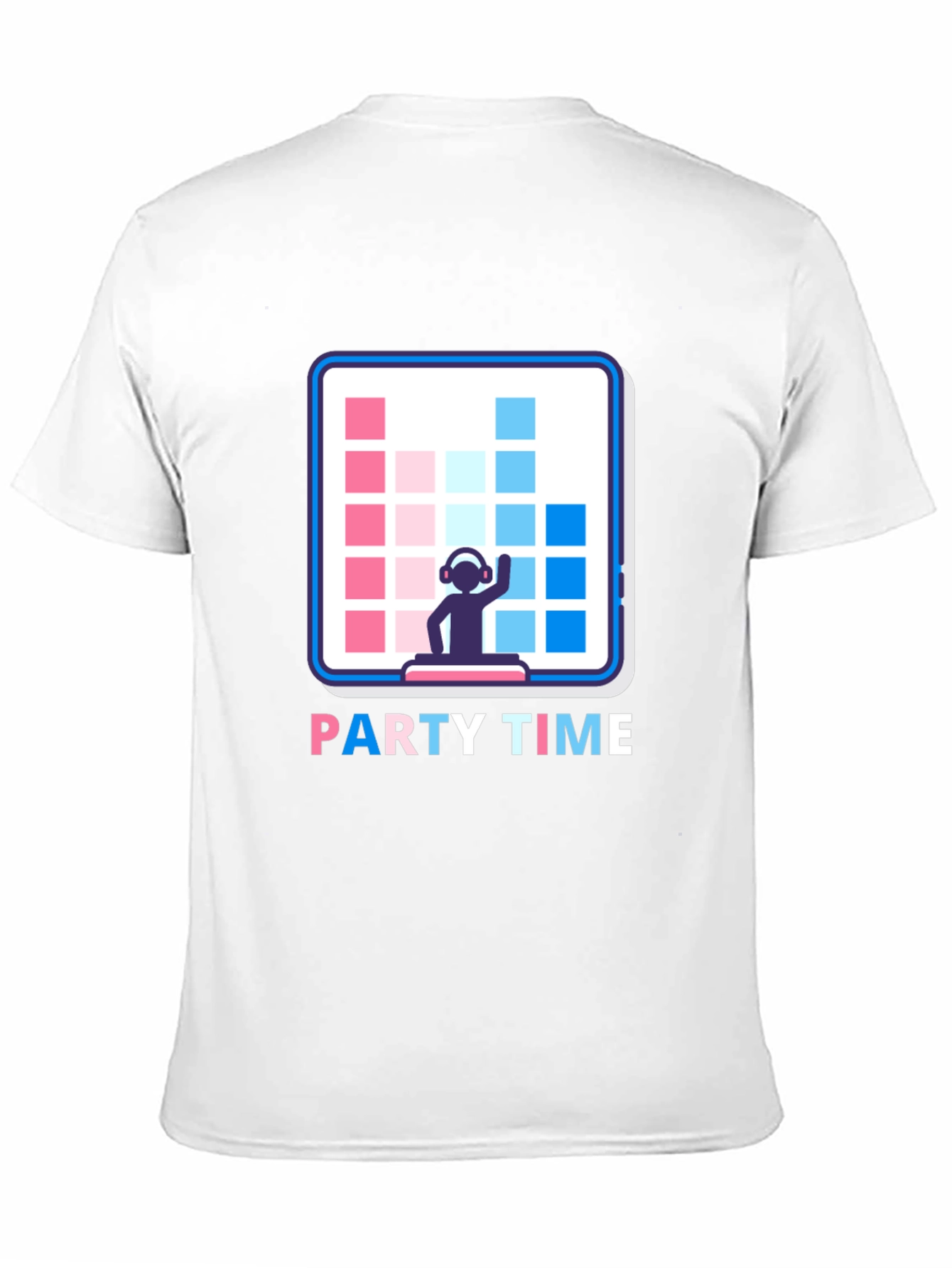 Black Party Time DJ Graphic Tee - Black Cotton T-Shirt view 11