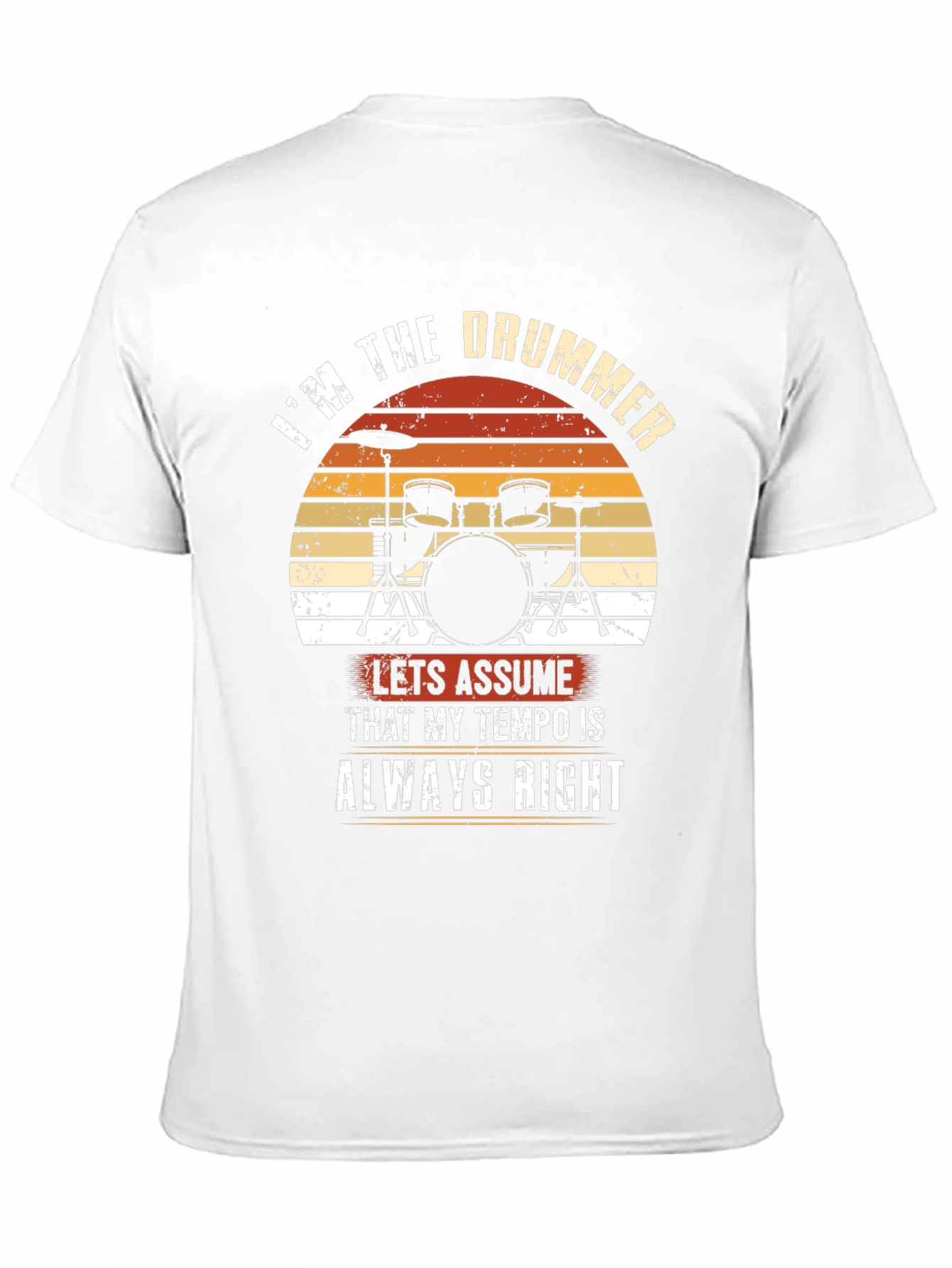 Black I'm the Drummer T-Shirt - Tempo Always Right view 11