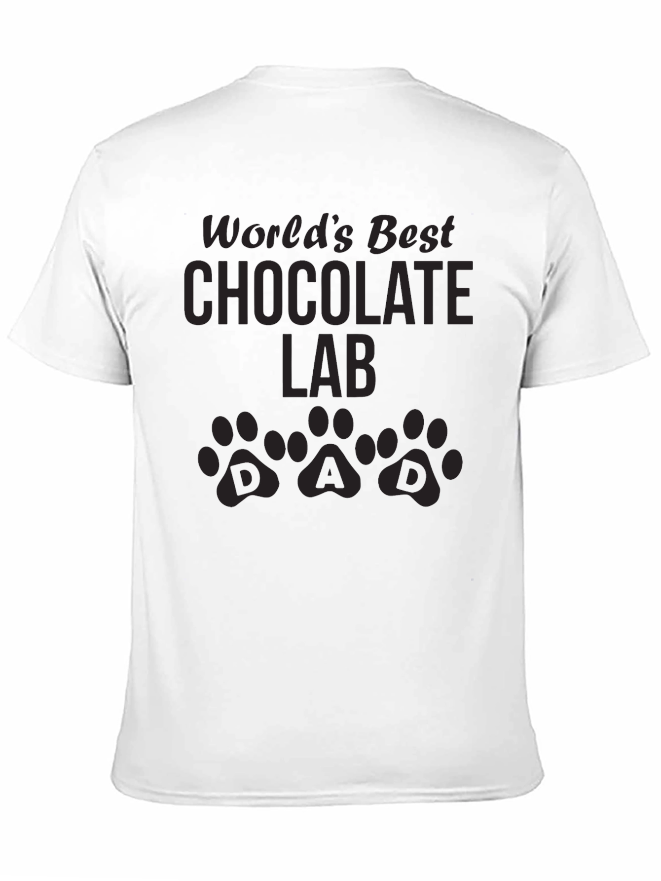 Black World's Best Chocolate Lab Dad T-Shirt view 11