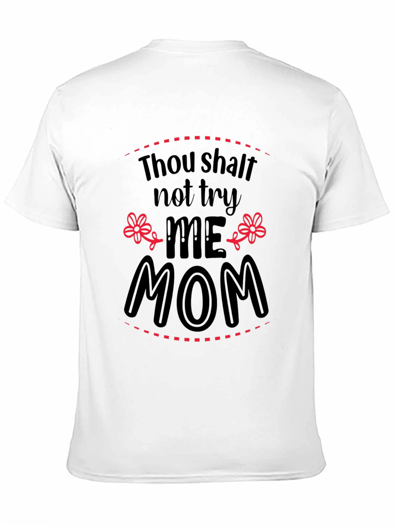 Black Thou Shalt Not Try Me Mom Black Tee view 11