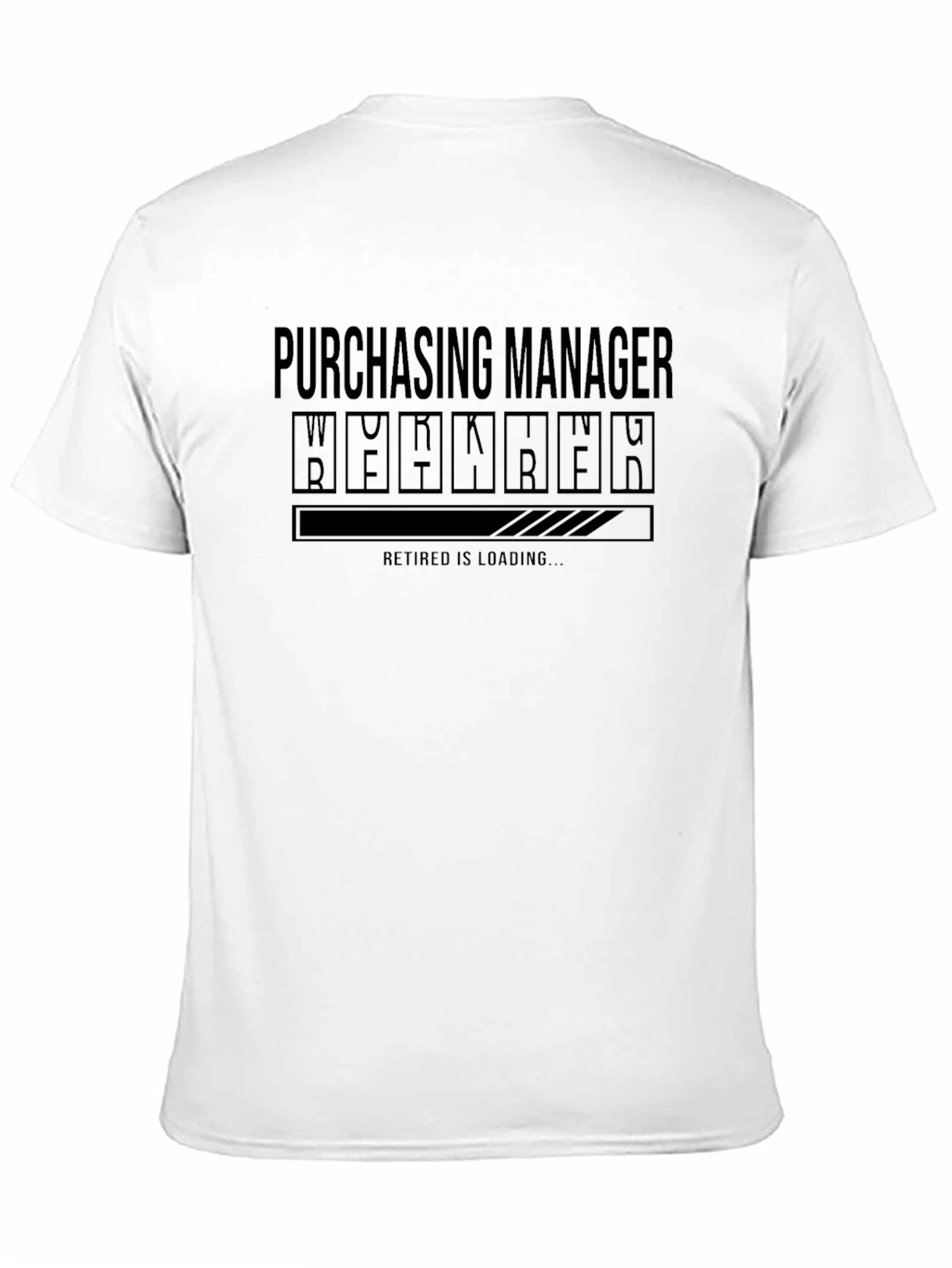 Black Purchasing Manager Retired Loading T-Shirt view 11