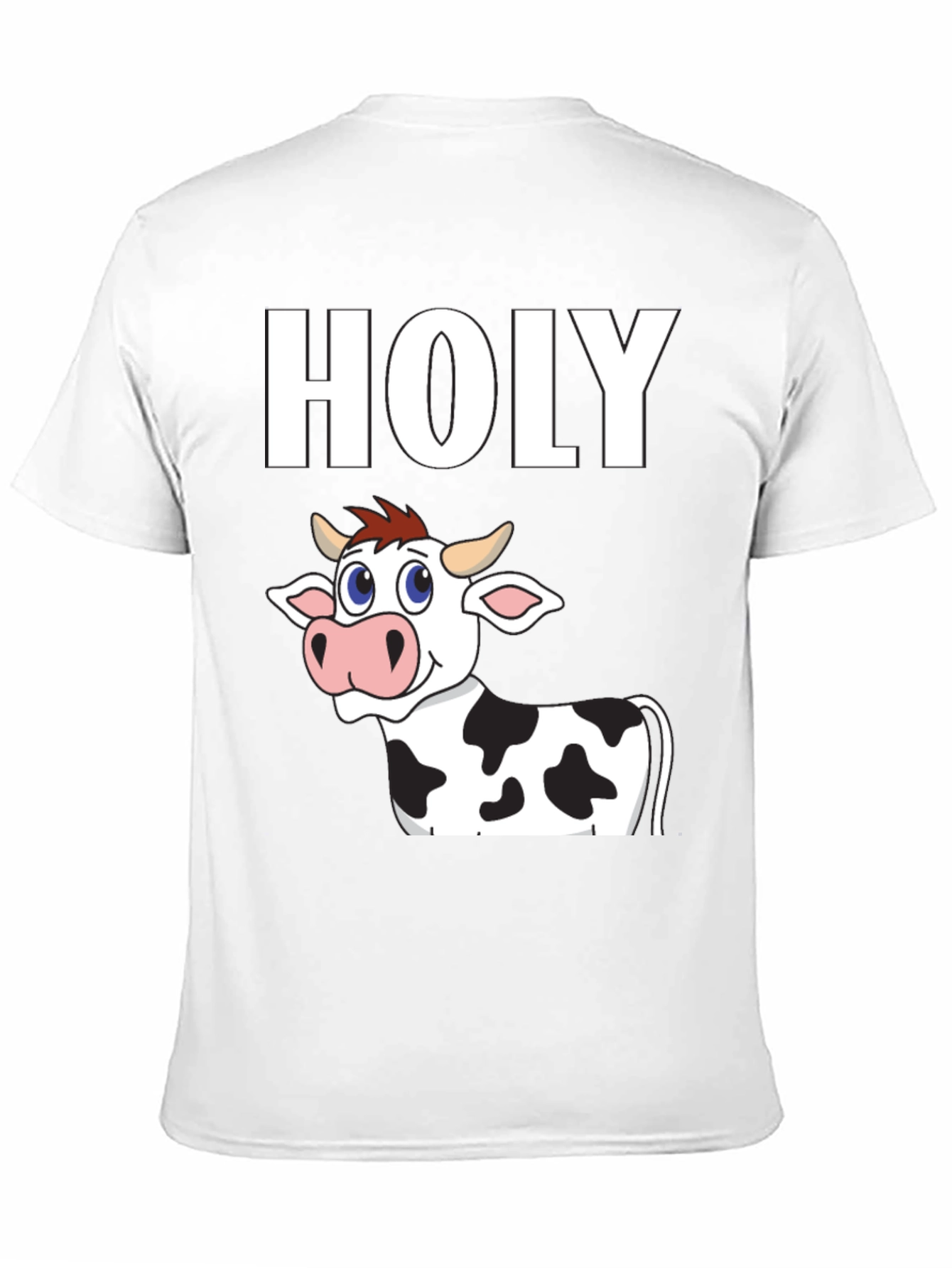 Black Holy Cow T-Shirt - Funny Cartoon Animal Tee view 11