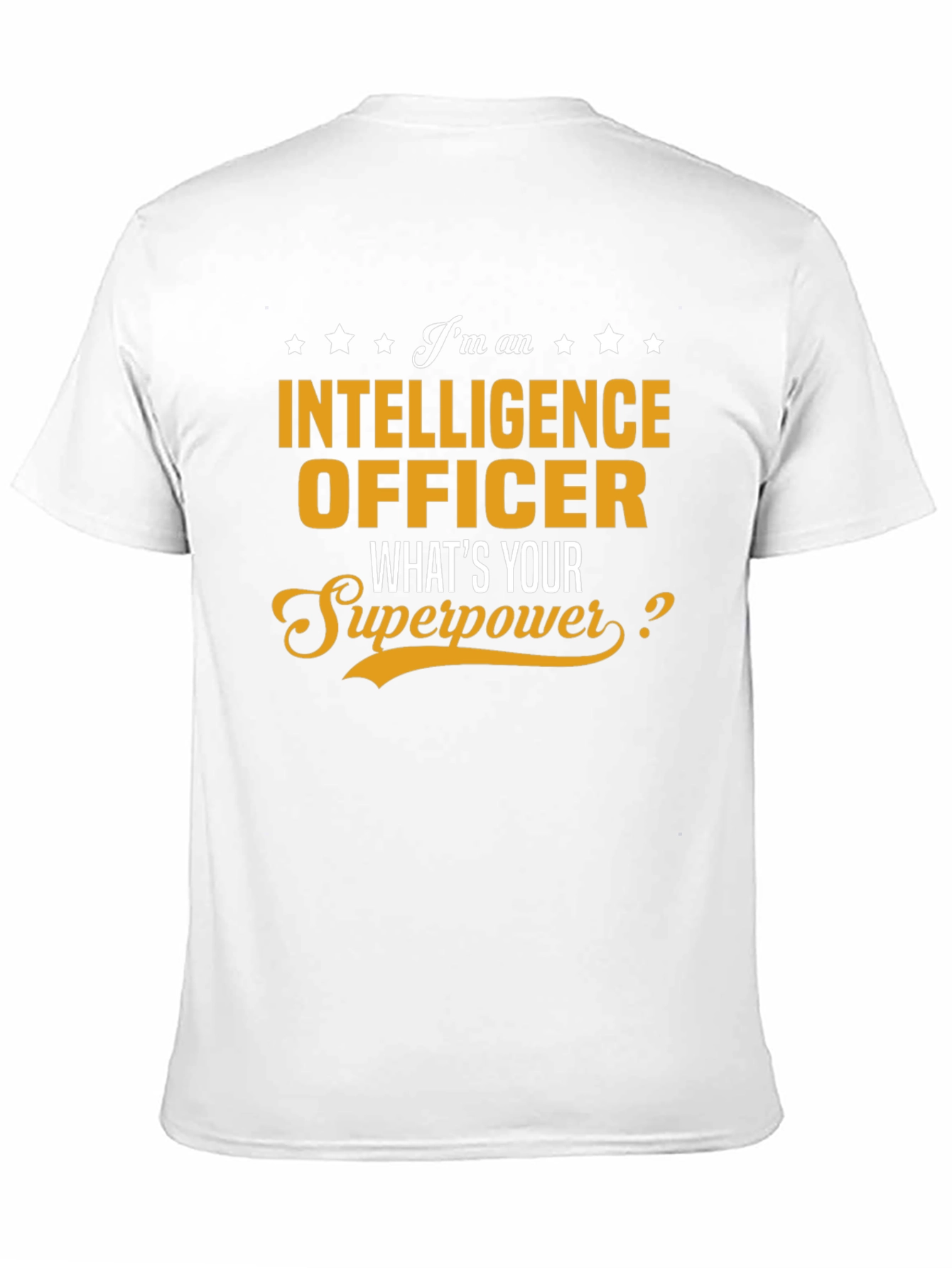 Black Intelligence Officer Superpower T-Shirt view 11