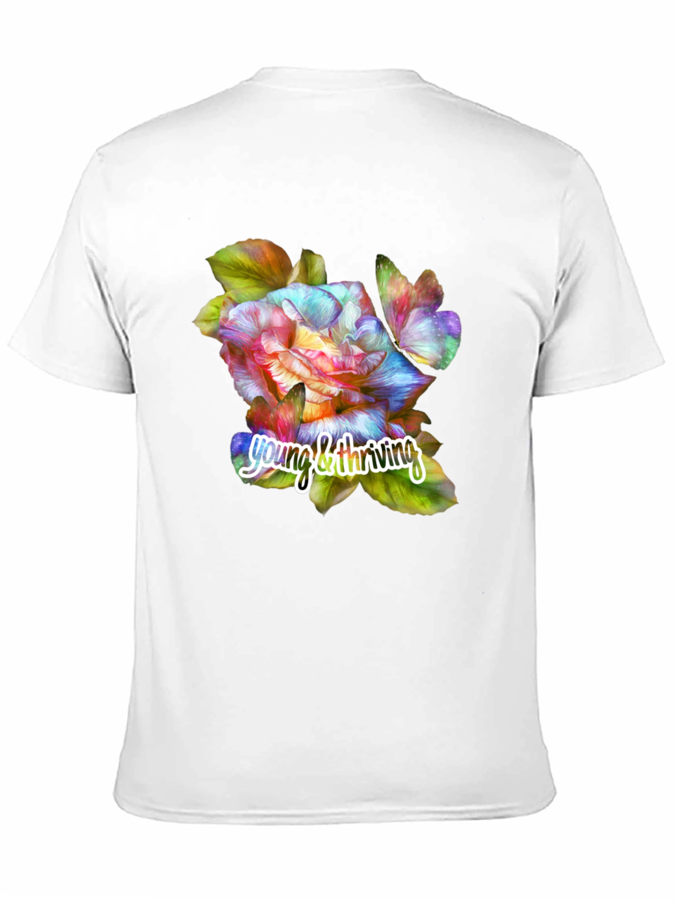 Black Young & Thriving Floral Graphic T-Shirt view 11