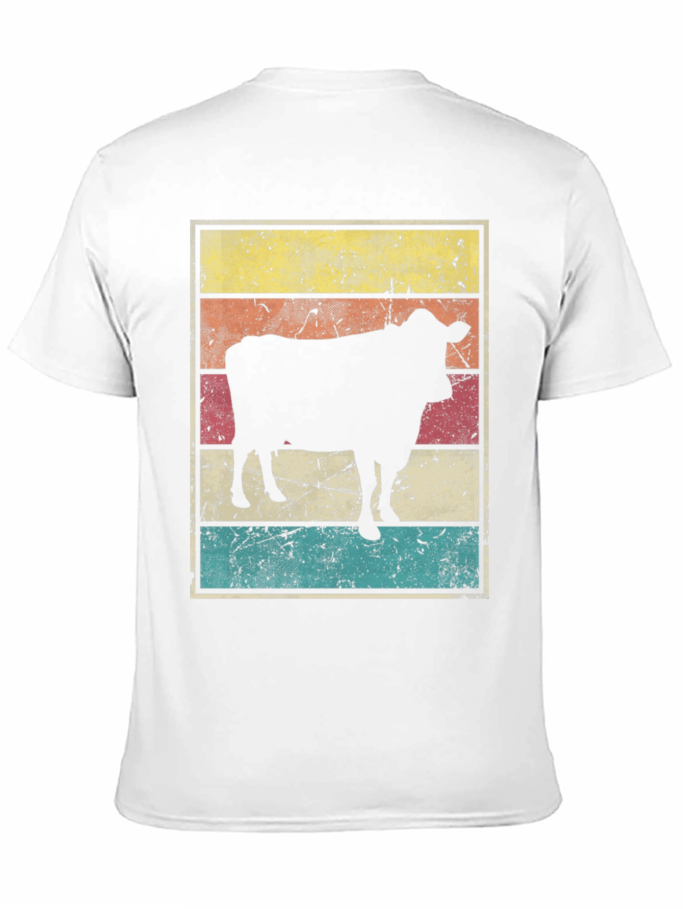 Black Retro Cow Graphic T-Shirt view 11