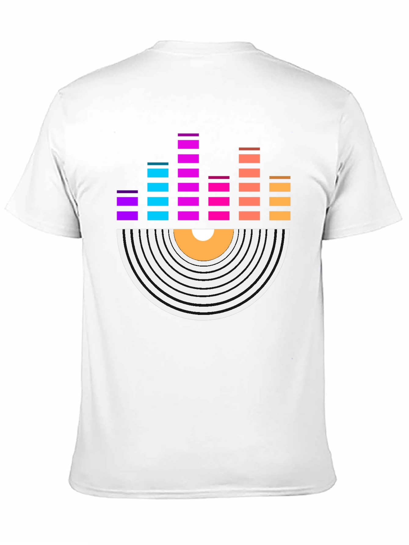 Vinyl Record Equalizer Graphic Tee - Retro Music Shirt - 11