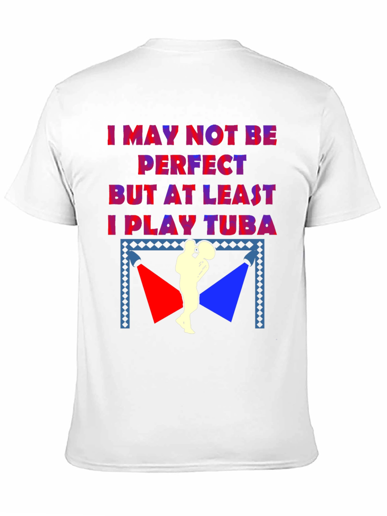 Black Tuba Player Graphic Tee - Musician Novelty Shirt view 11