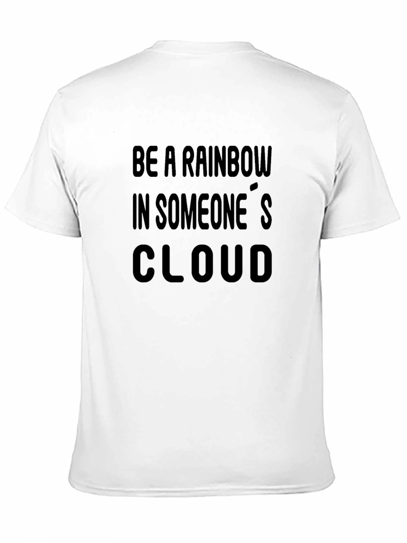 Black Be a Rainbow Black Graphic T-Shirt view 11