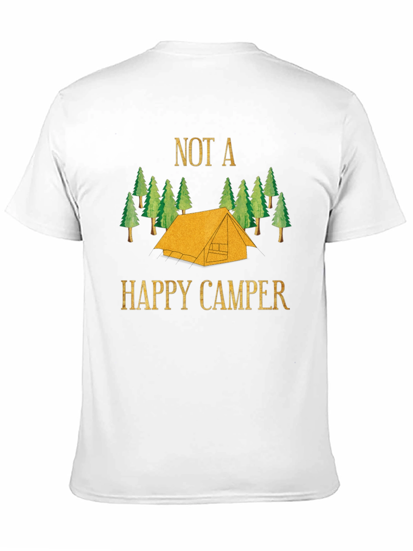 Black Not a Happy Camper Graphic Tee - Black Cotton view 11
