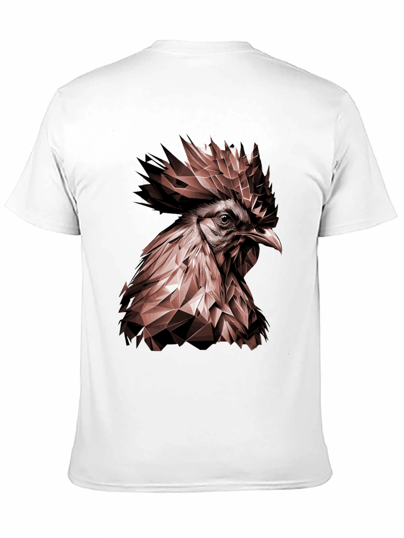 Black Geometric Rooster Graphic Tee - Bold & Stylish view 11