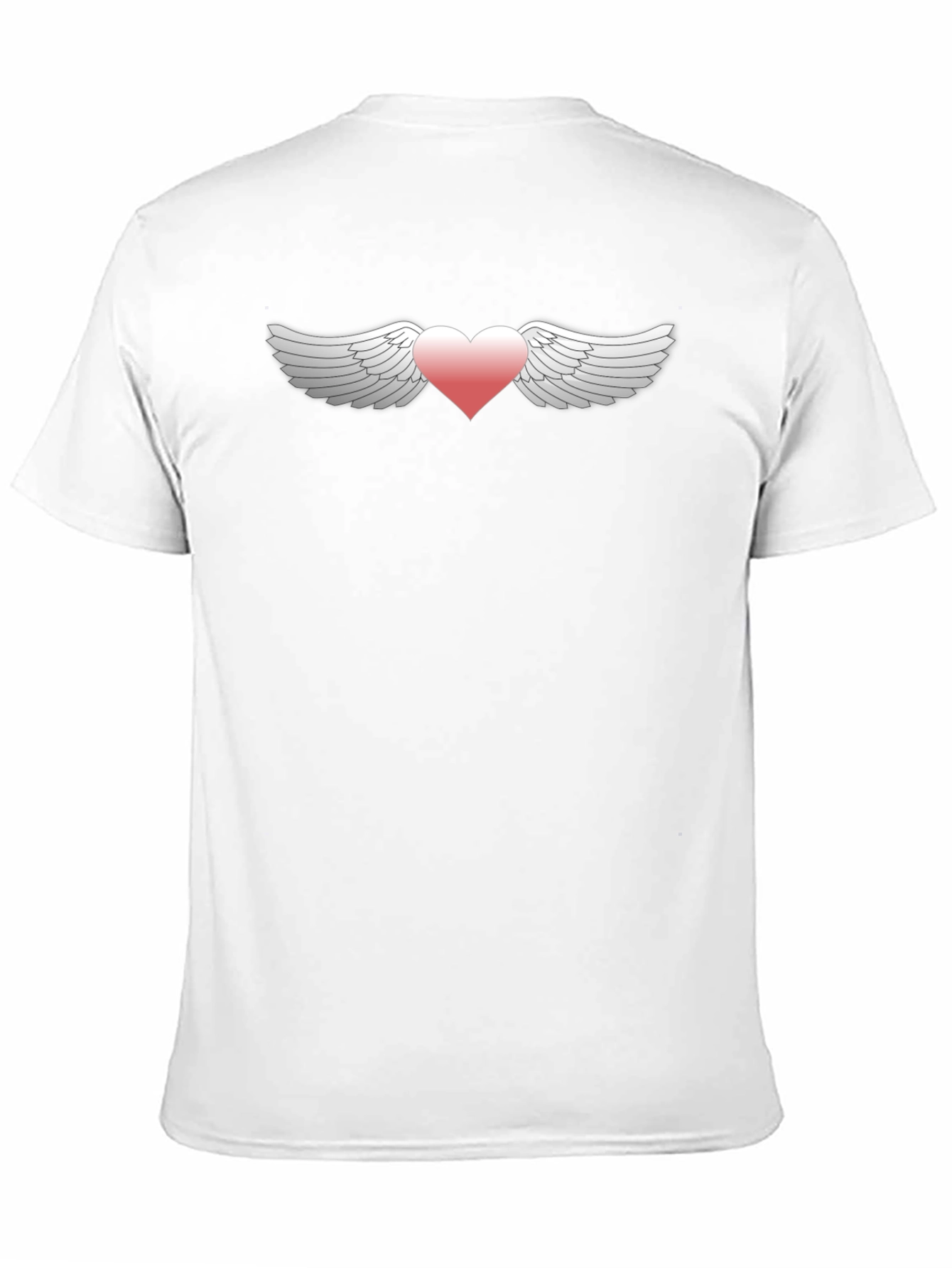 Black Heart with Wings Graphic Tee - Men's Black T-Shirt view 11