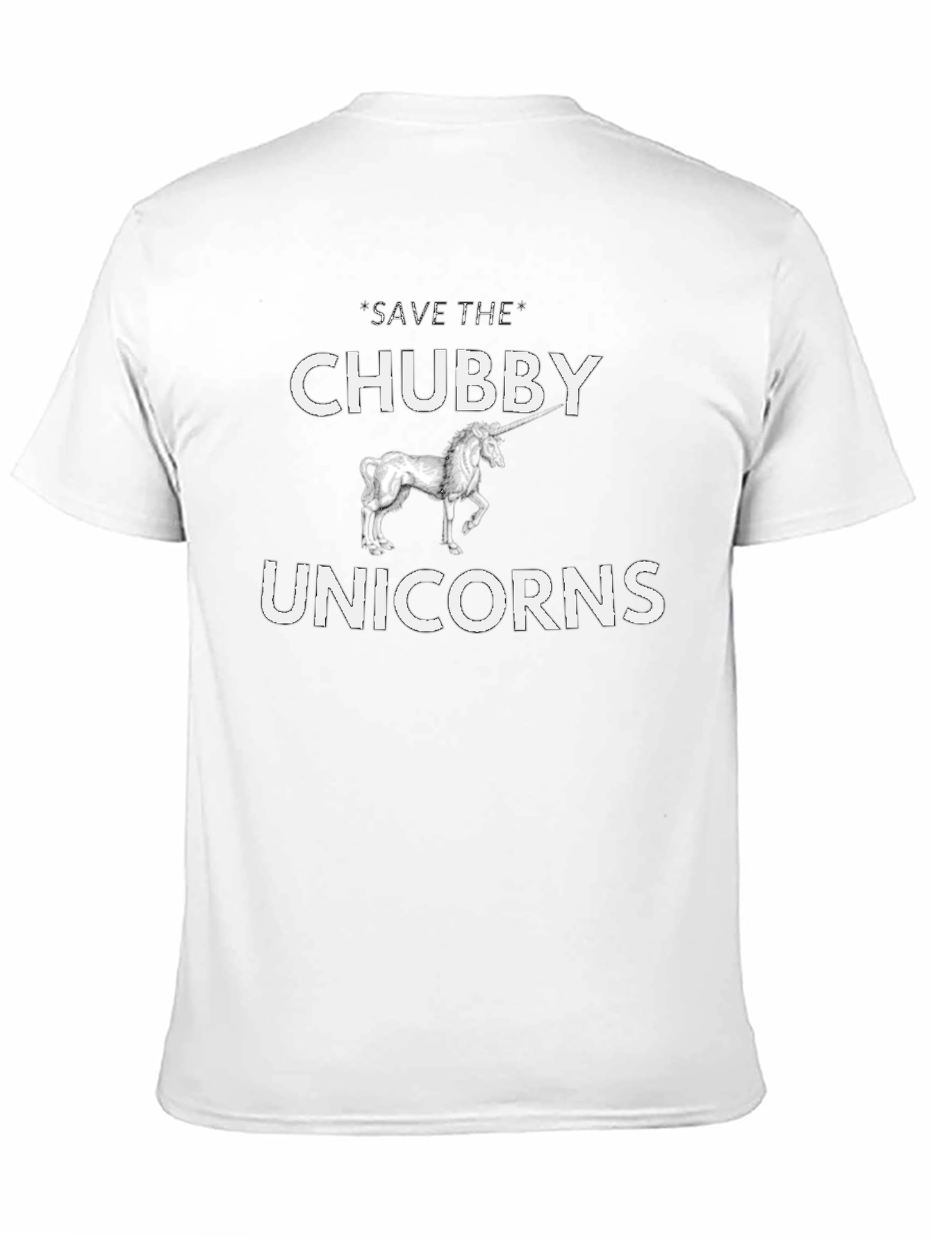 Black Save the Chubby Unicorns Black Graphic T-Shirt view 11