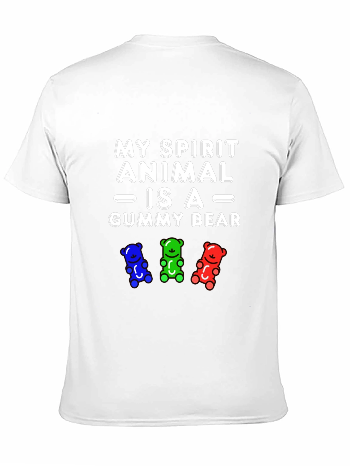 Black Gummy Bear Spirit Animal Graphic T-Shirt view 11