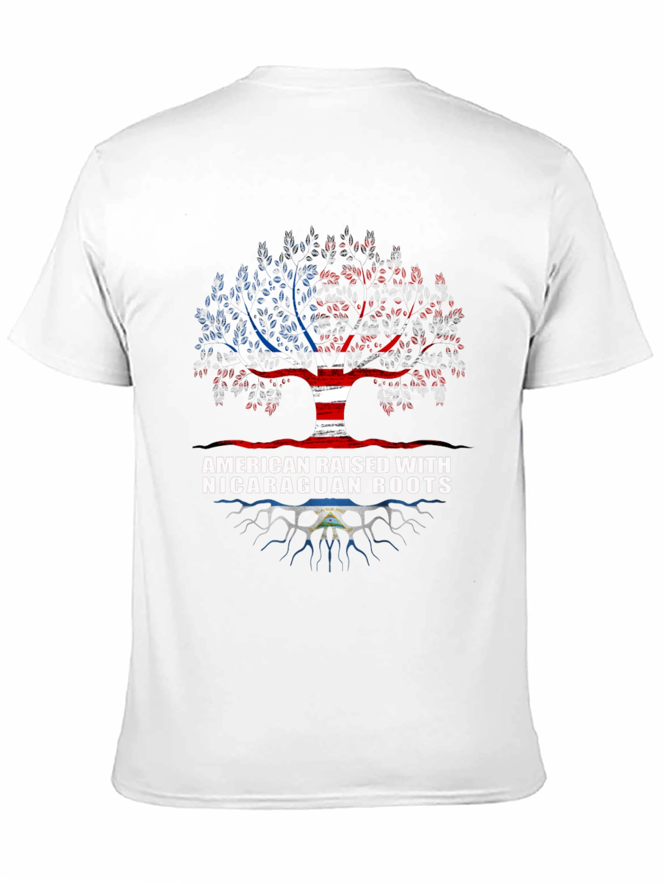 Black American Nicaraguan Roots T-Shirt view 11
