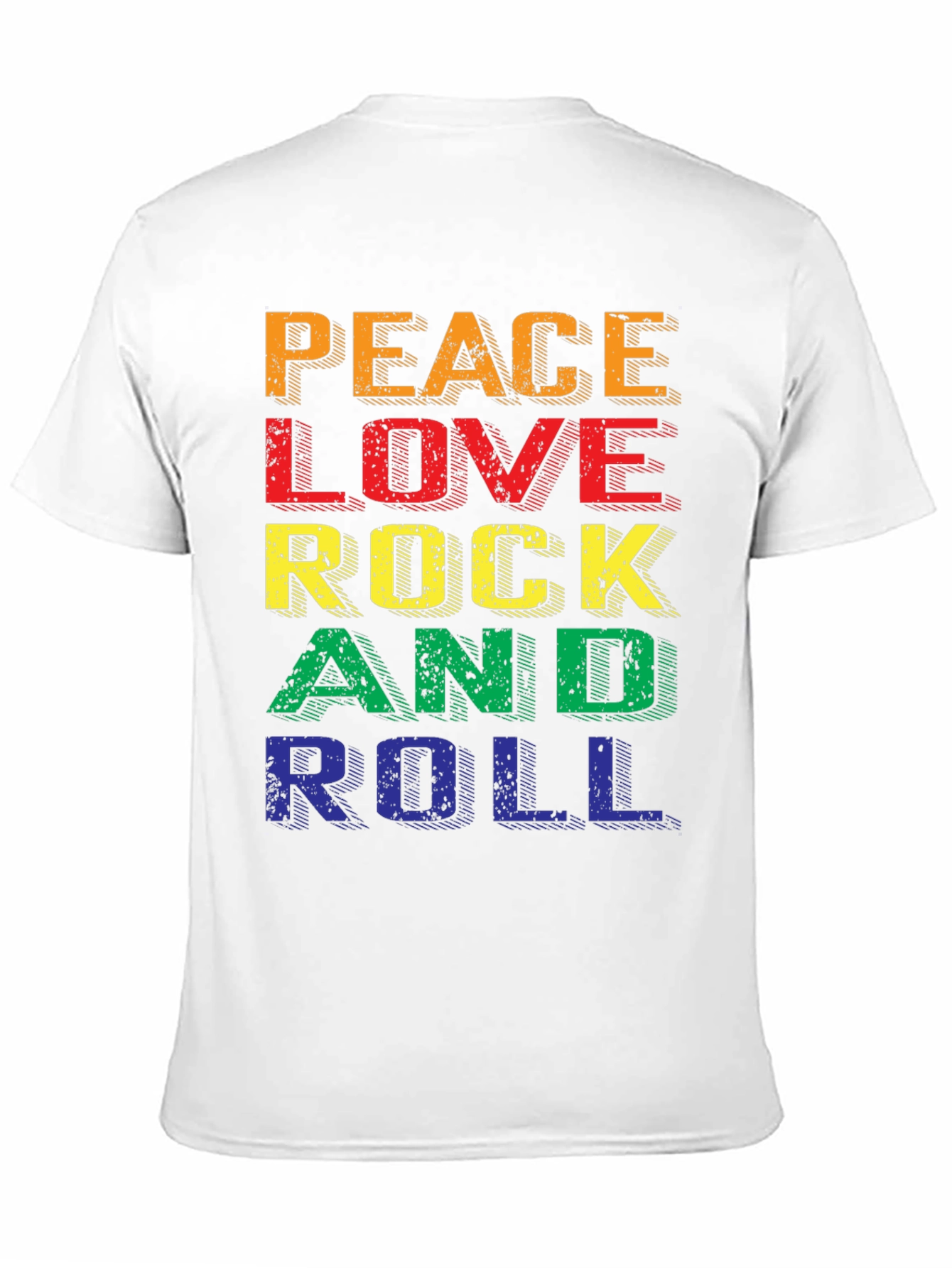 Black Peace Love Rock & Roll Graphic Tee view 11