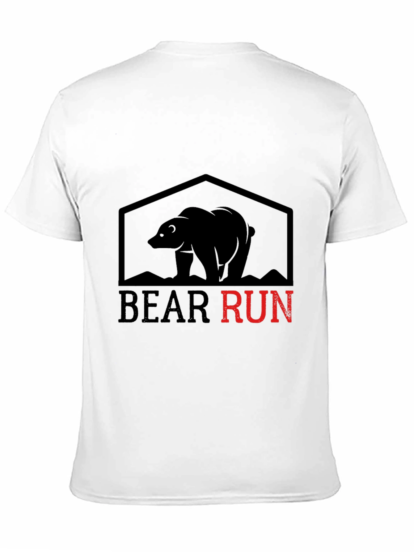Black Bear Run Graphic Tee - Black Cotton T-Shirt view 11